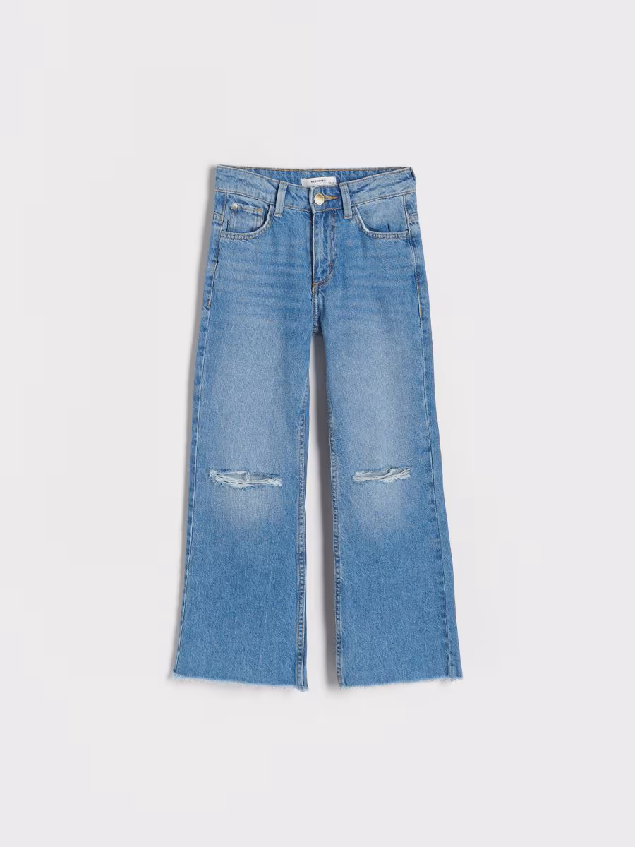 Flare Jeans With Hem Splits