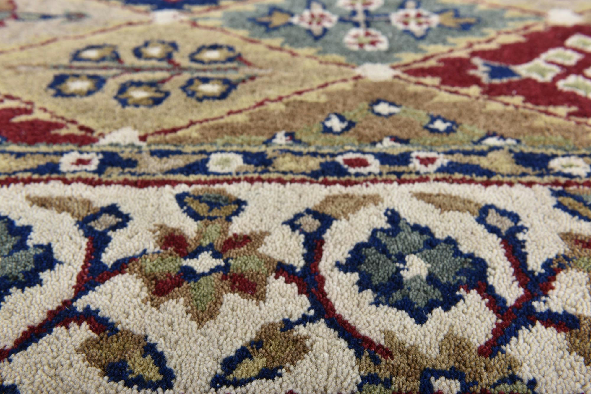 ROYAL ZIEGLER - Tapis d'orient classique en laine naturelle rouge multicolore 90x160