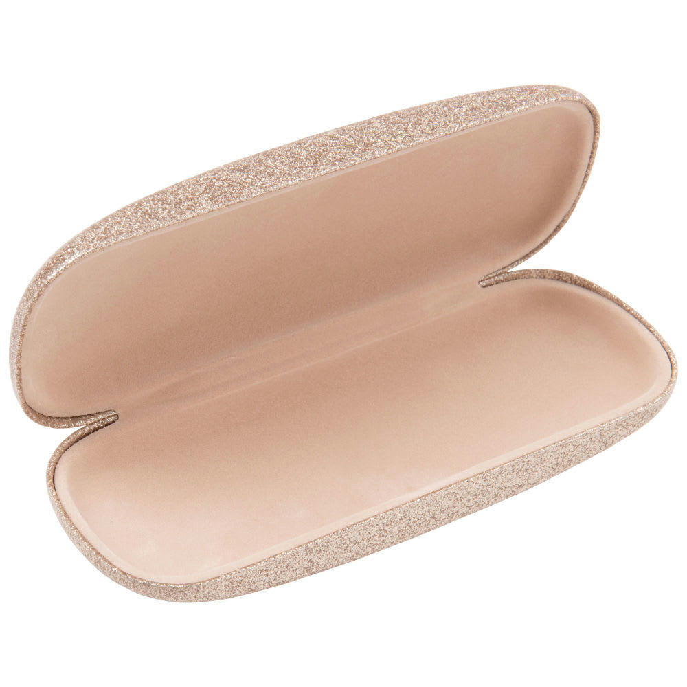 - Etui à lunettes à paillettes dorées imprimé