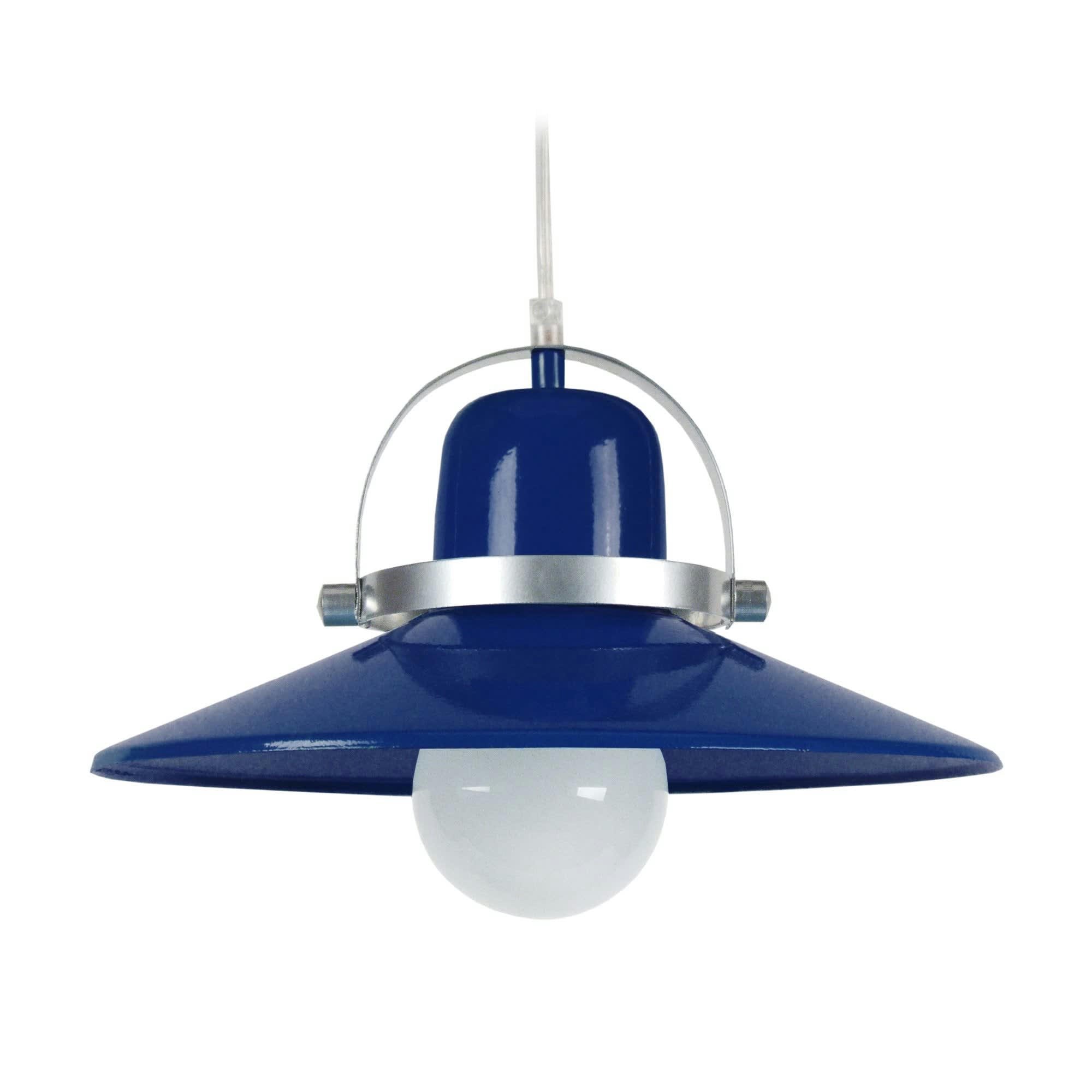 DANIEL - Suspension acier bleu