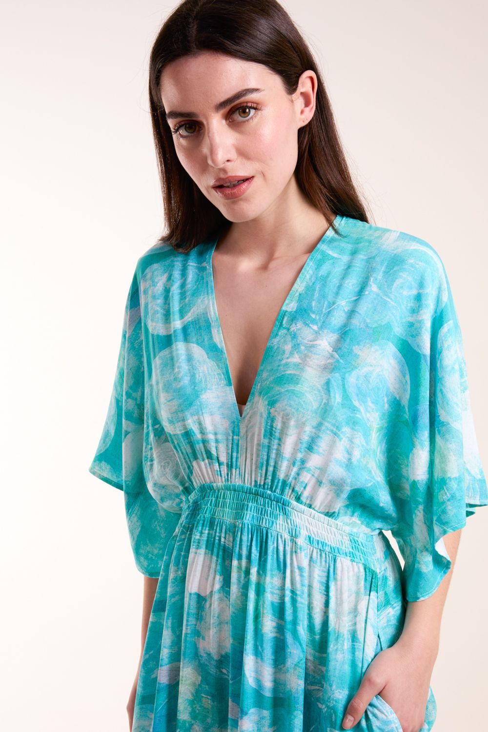 Blue Vanilla V Back And Front Jumpsuit