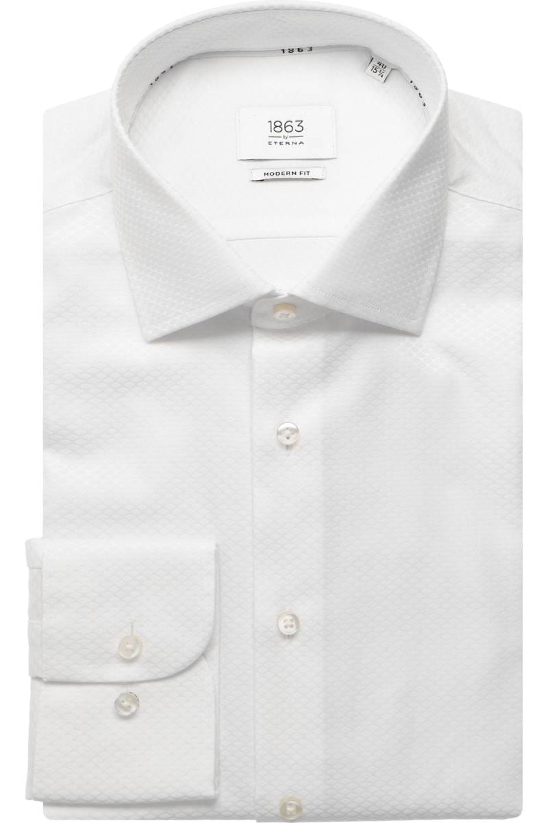 ETERNA 1863 Modern Fit Hemd weiss, Strukturiert