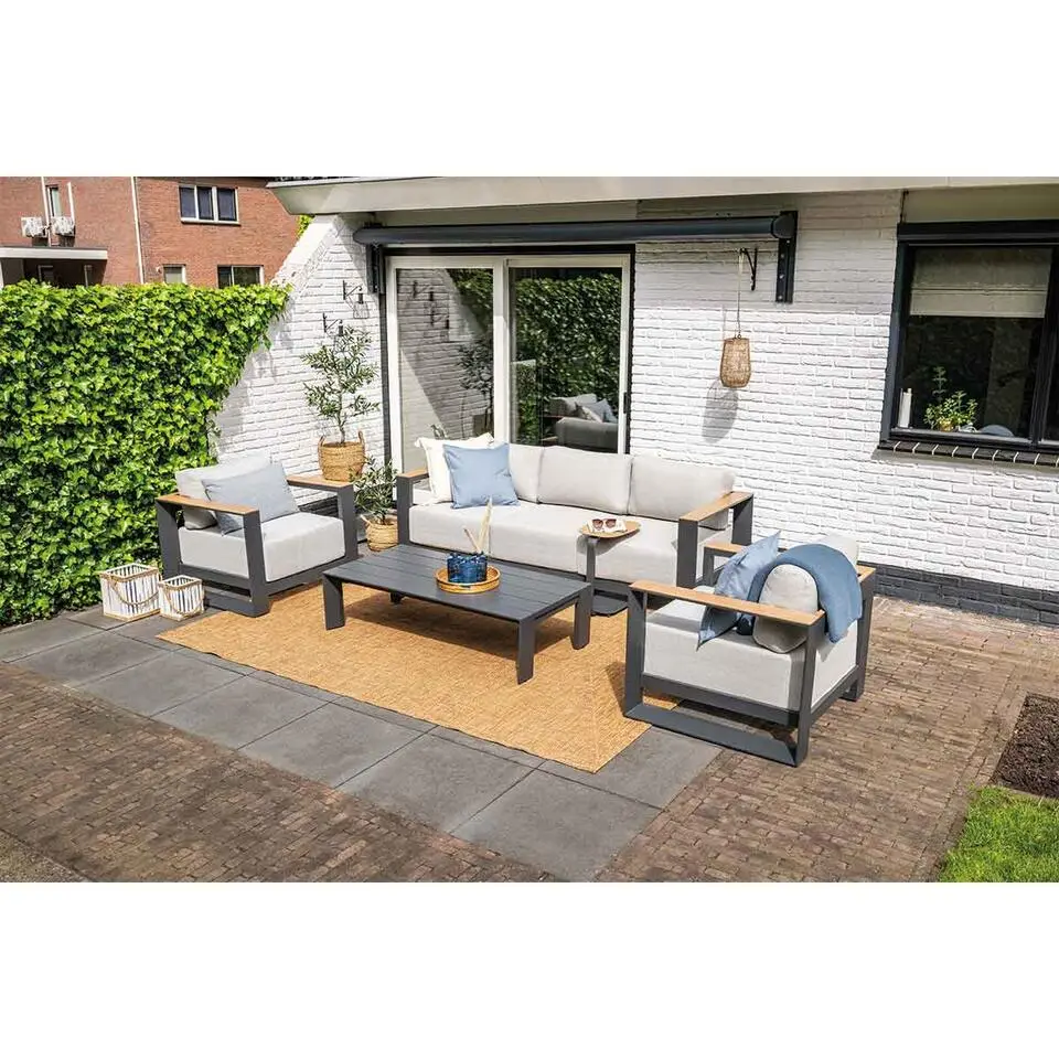 Garden Impressions Malakka loungeset 3-delig - light teak look