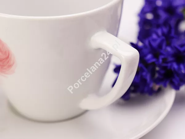 Komplet 6 filiżanek ze spodkiem 0,35 L / 17,5 cm Waza - Modern Flower WA-164