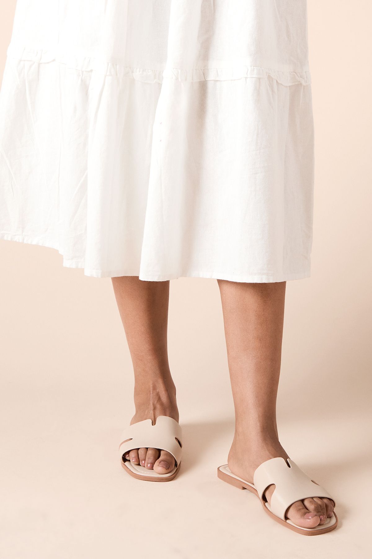 Dorothy Perkins Freida Faux Leather Cutout Sliders