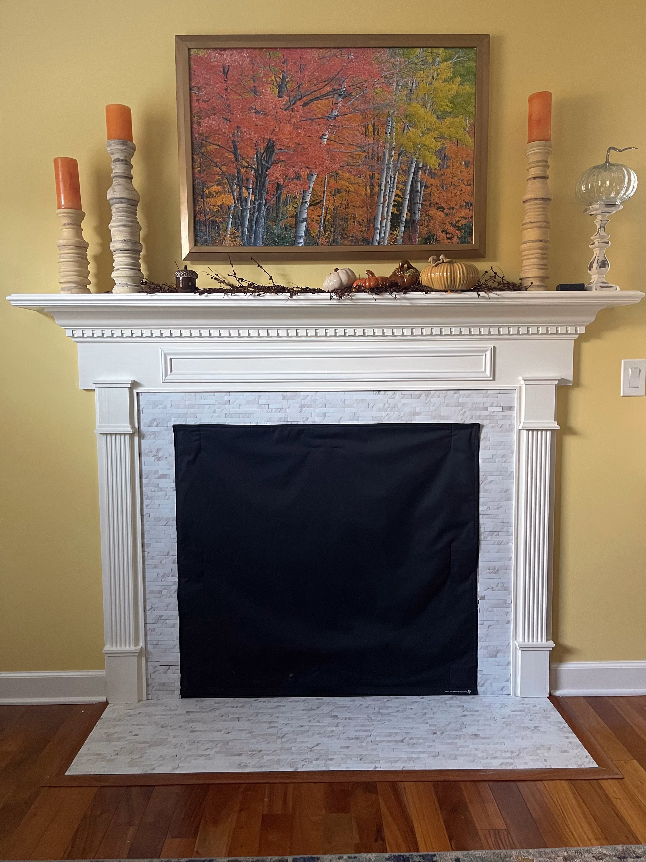 Insulated Fireplace Cover, CHILL OUT, Fireplace Draft Eliminator from KaDi Boutique