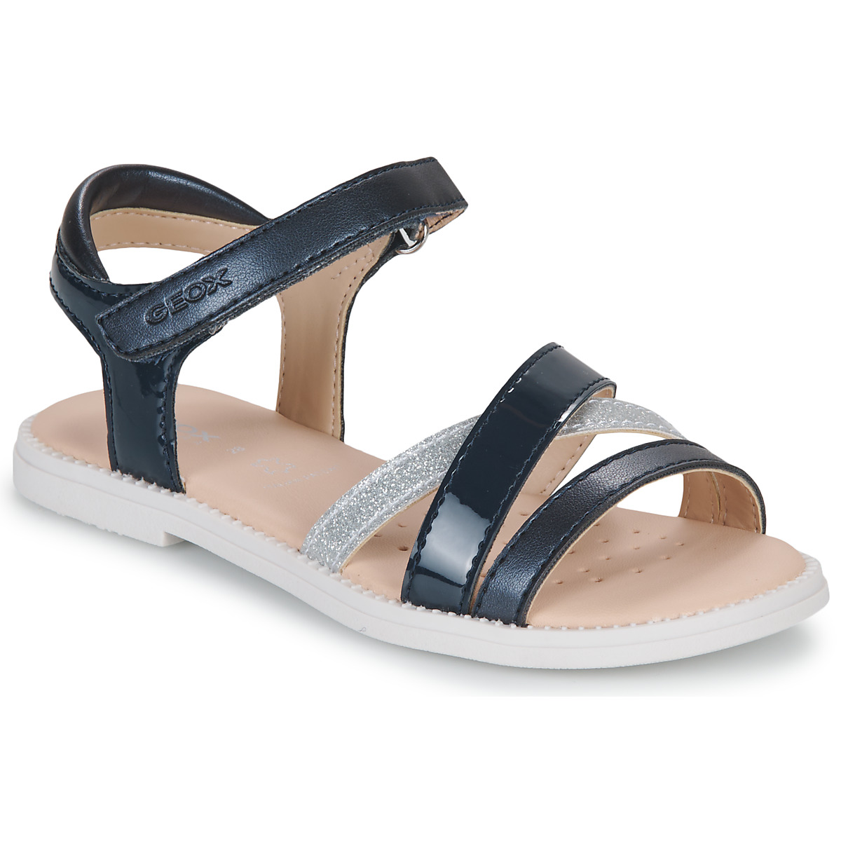Geox - J SANDAL KARLY GIRL - Marine / Silver