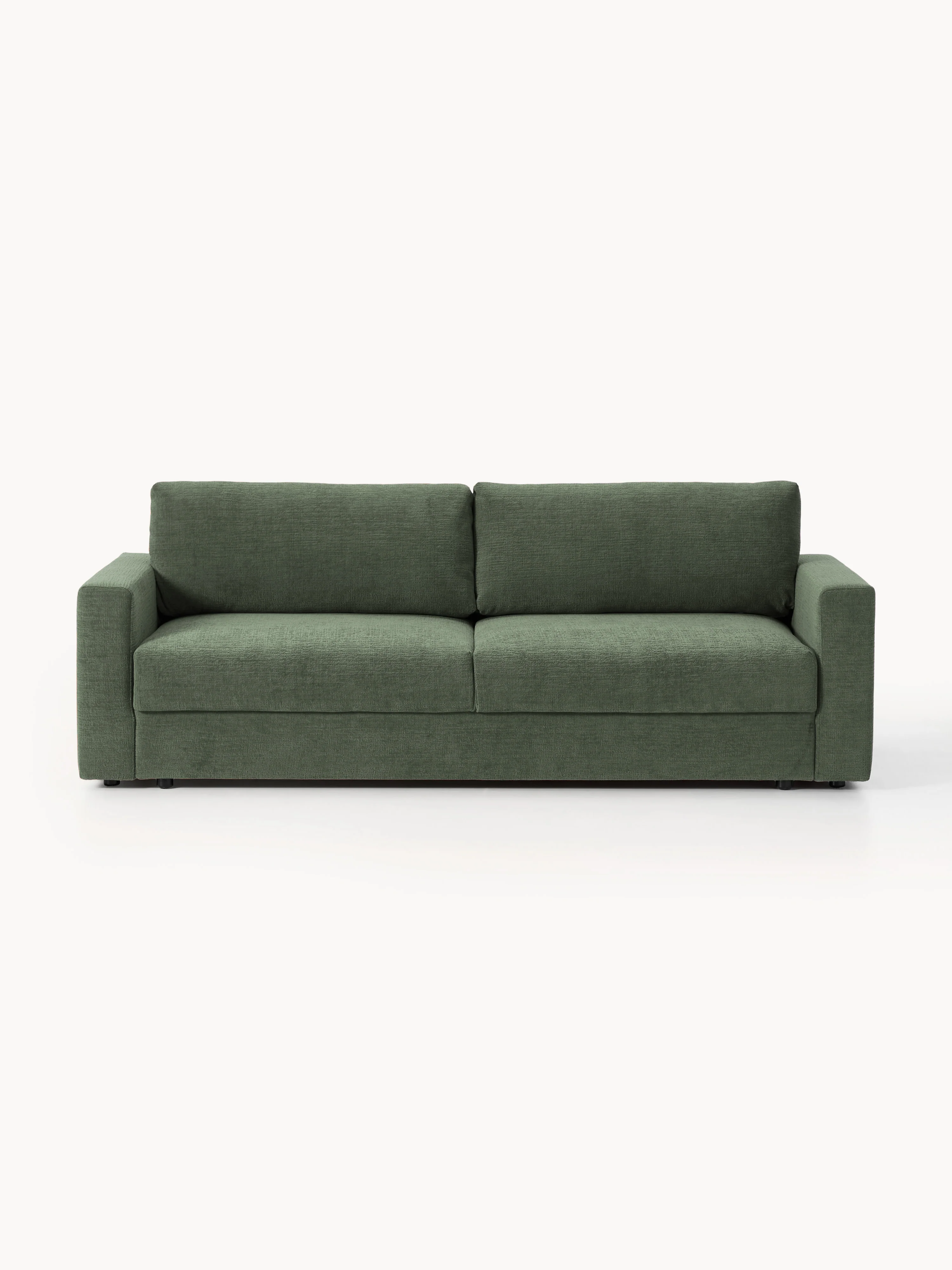 Samt-Schlafsofa Tasha (3-Sitzer) mit Stauraum