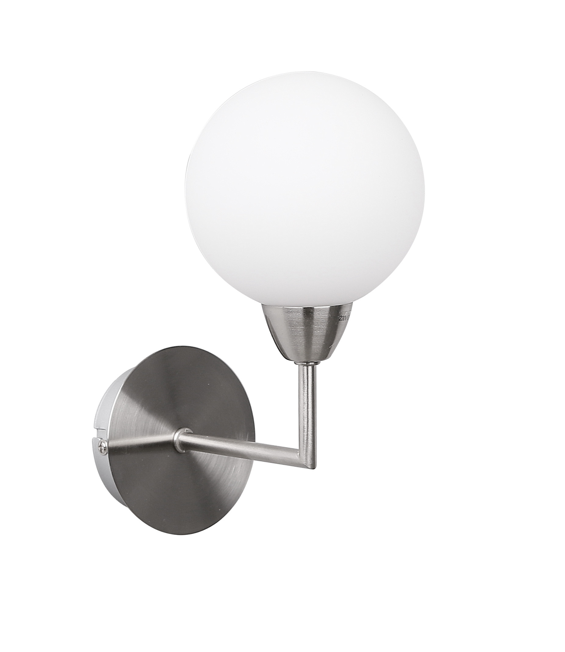 Lampa kinkiet LOGOS satyna 1x25w g9 klosz biały