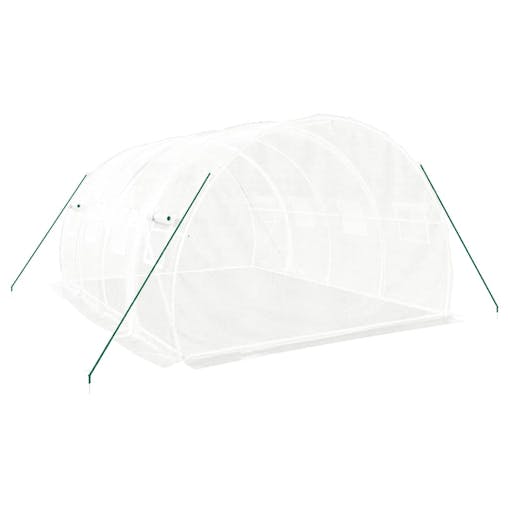 NNEVL Greenhouse with Steel Frame White 12 m&sup2; 4x3x2 m