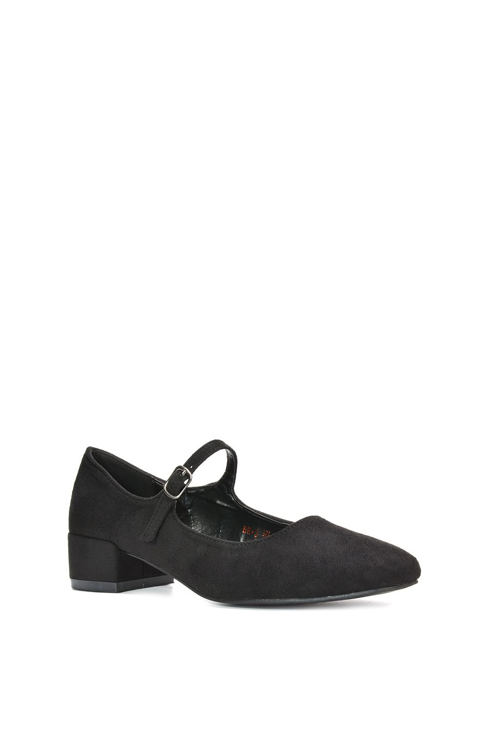 XY London Jenna' Mary Jane Low Heel Court Shoes With Square Toe