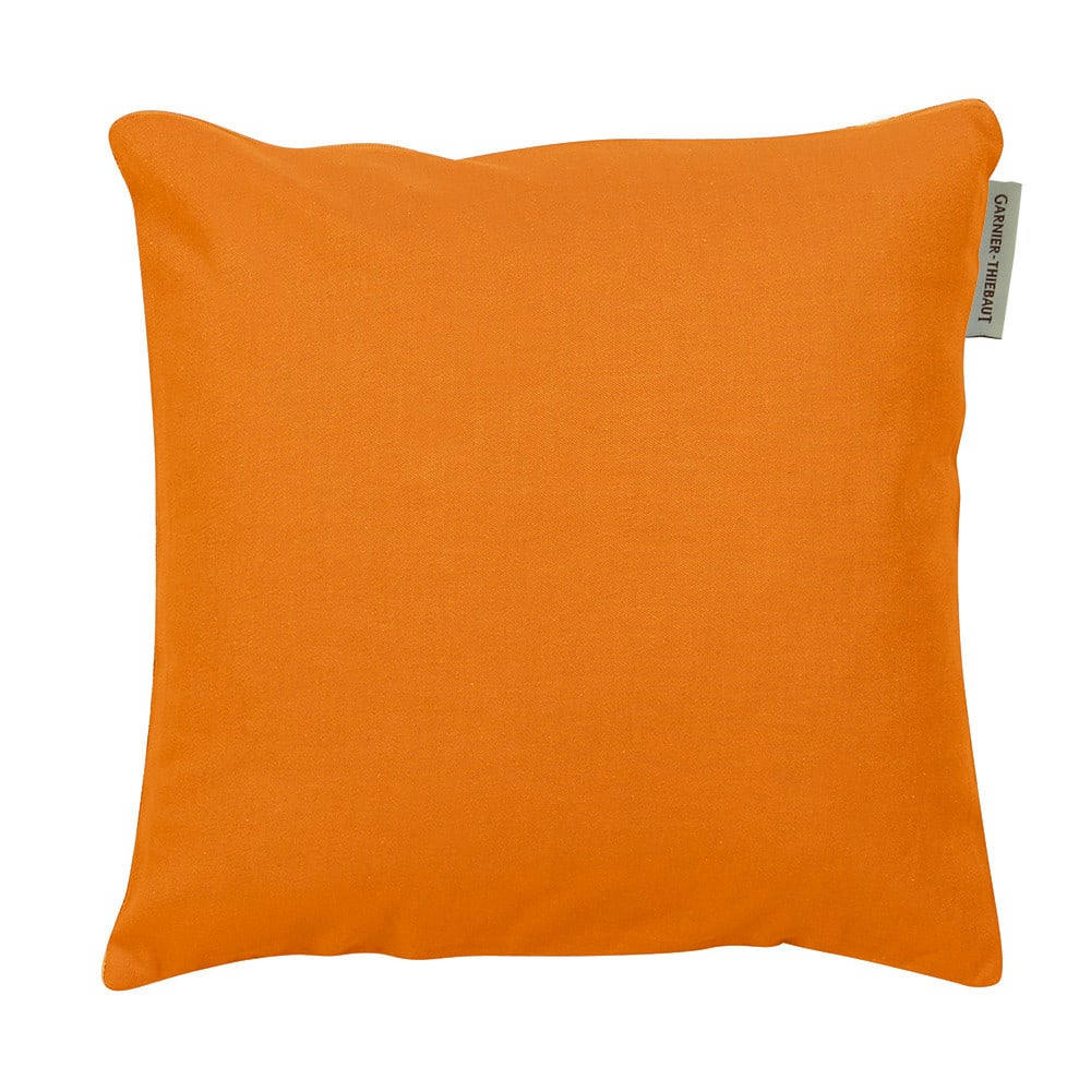 CONFETTIS CAPUCINE - Housse de coussin  pur coton orange 50x50