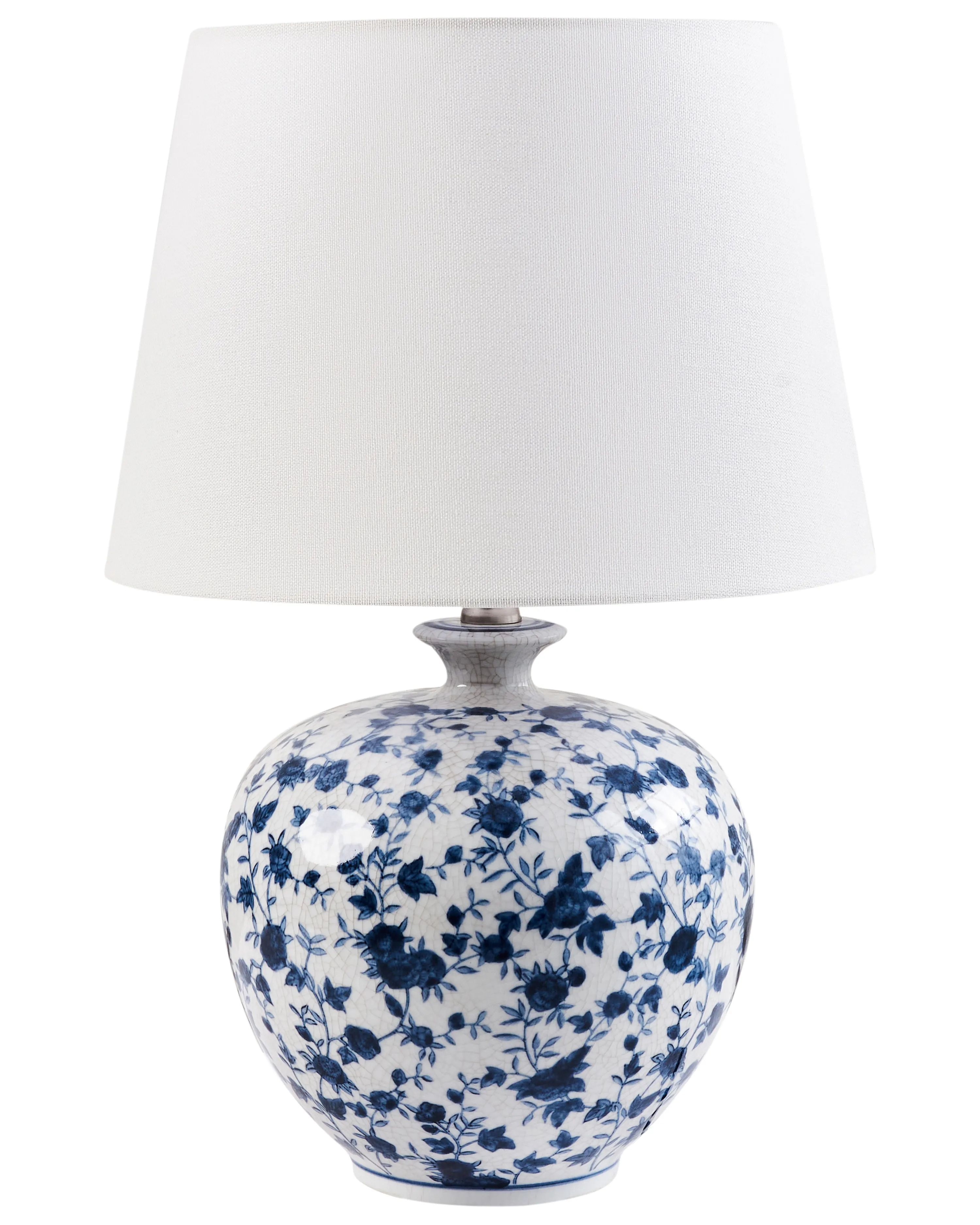 Table Lamp SILVES Porcelain White/ Blue