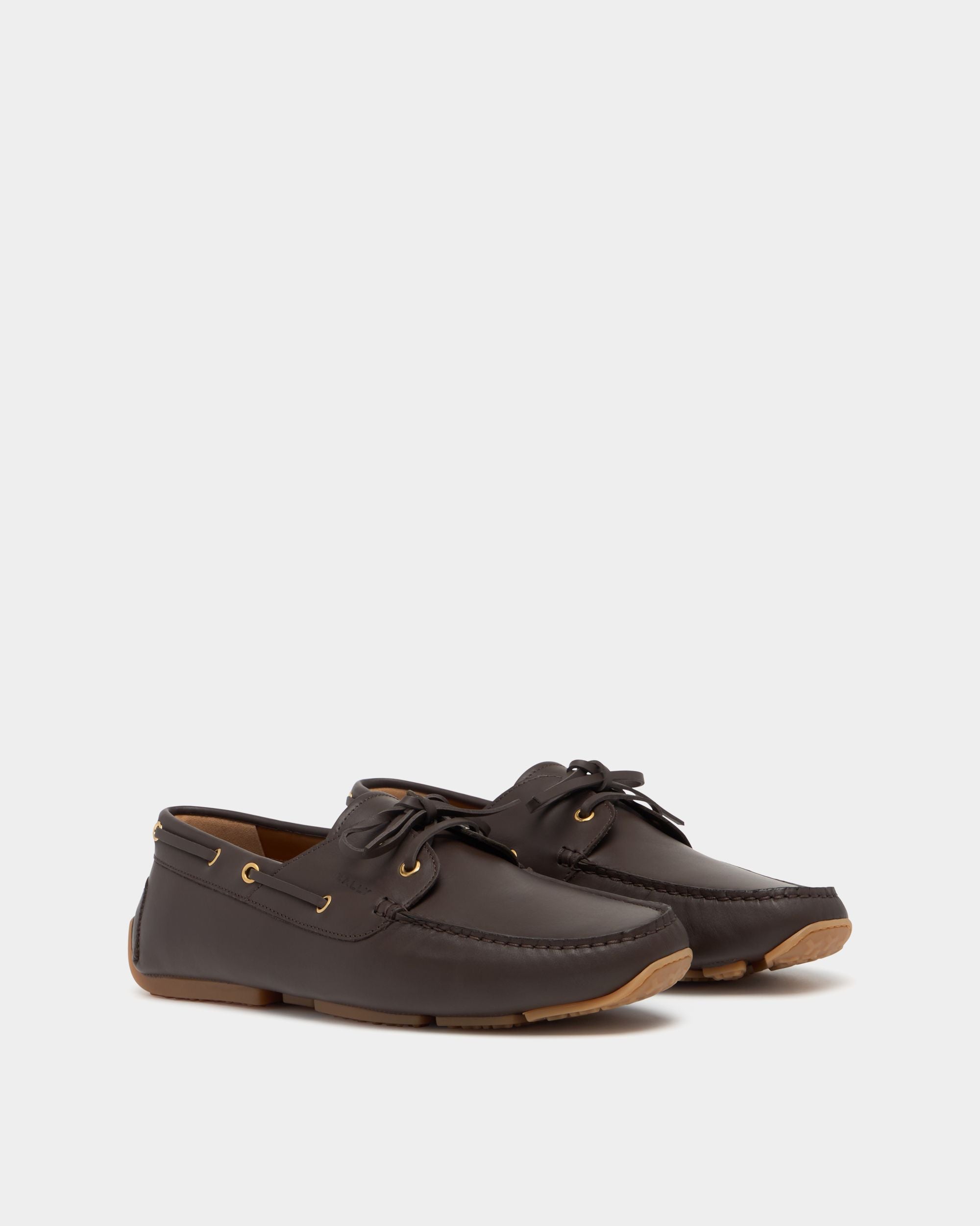 Pilot Driver-Schuh aus Leder in Amber Brown