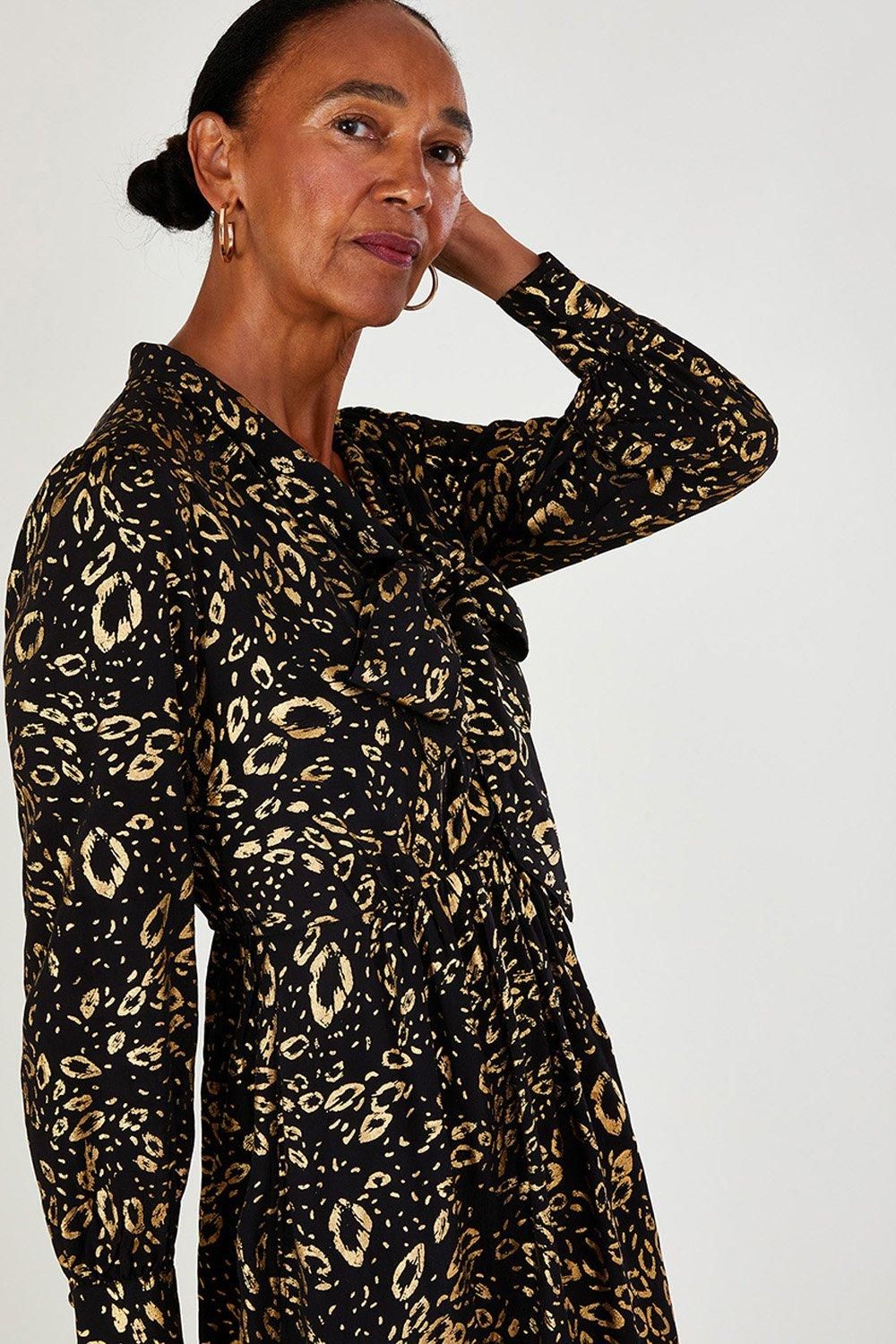 Monsoon Simba' Foil Print Dress