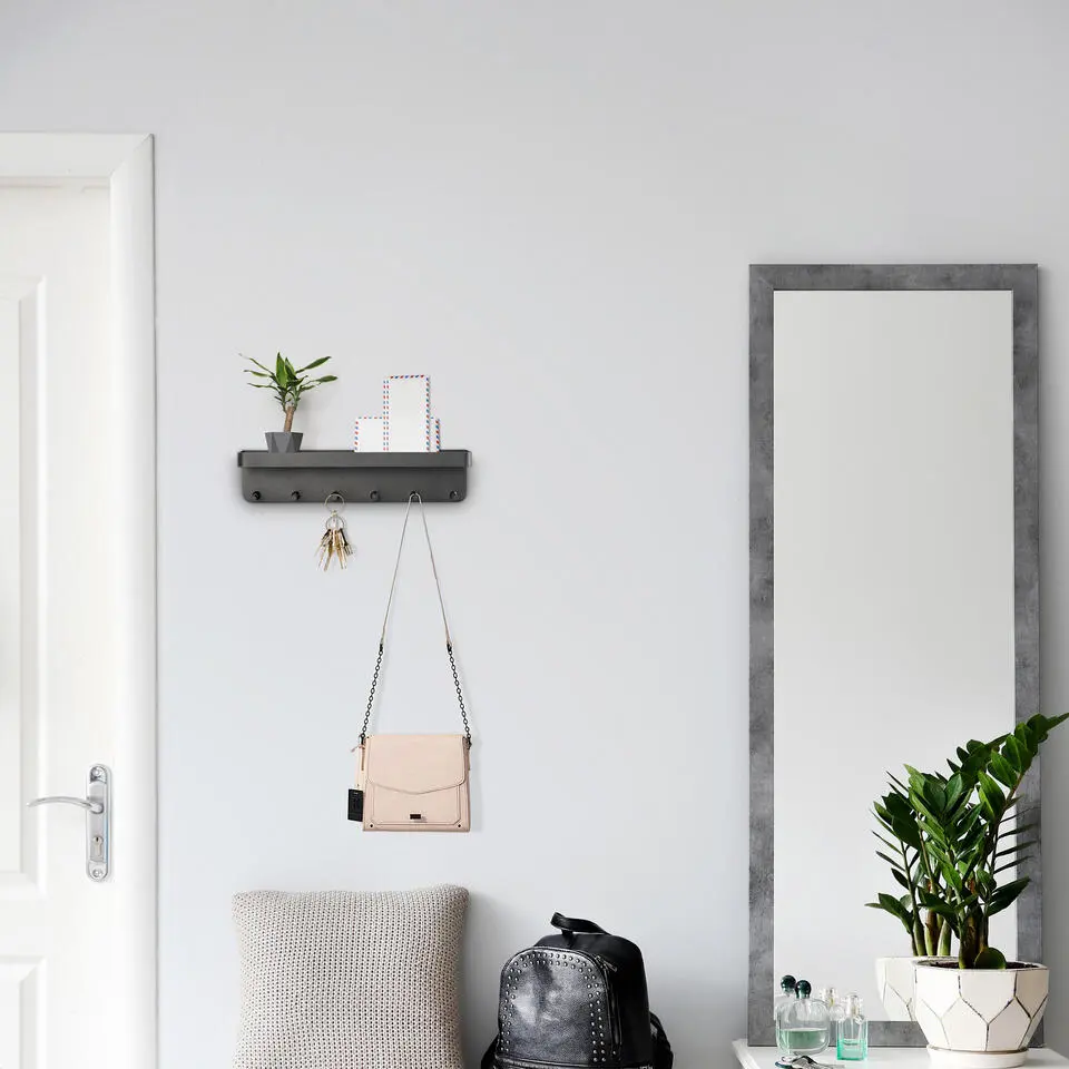 XIVADA Sleutelrekje Loda - Rvs - Plakstrip - Schroefset - Matzwart