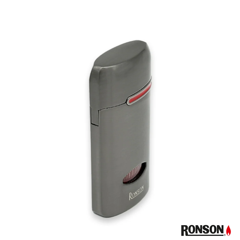Ronson Fen Cigar Lighter Jet Gas Lighter GUN METAL (114002)