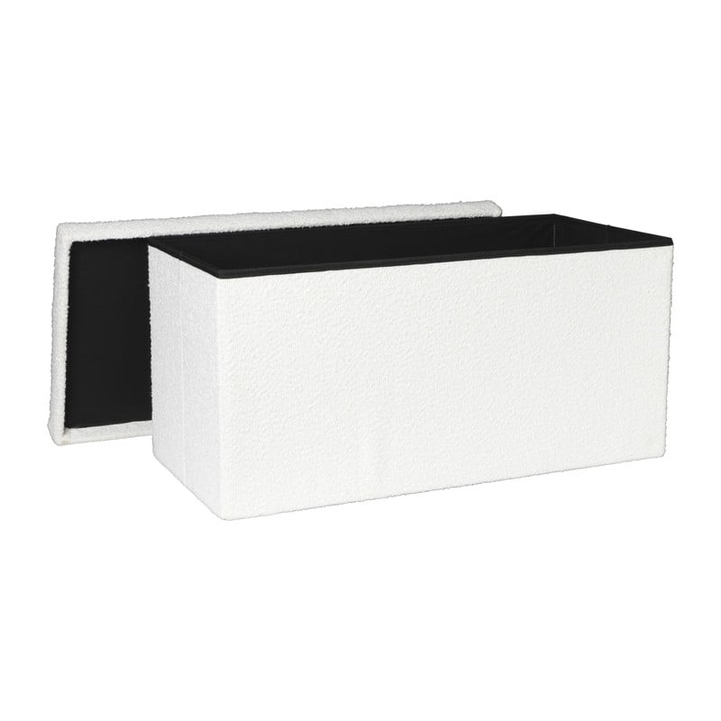 Opbergbox Teddy opvouwbaar - wit - 38x76x38 cm
