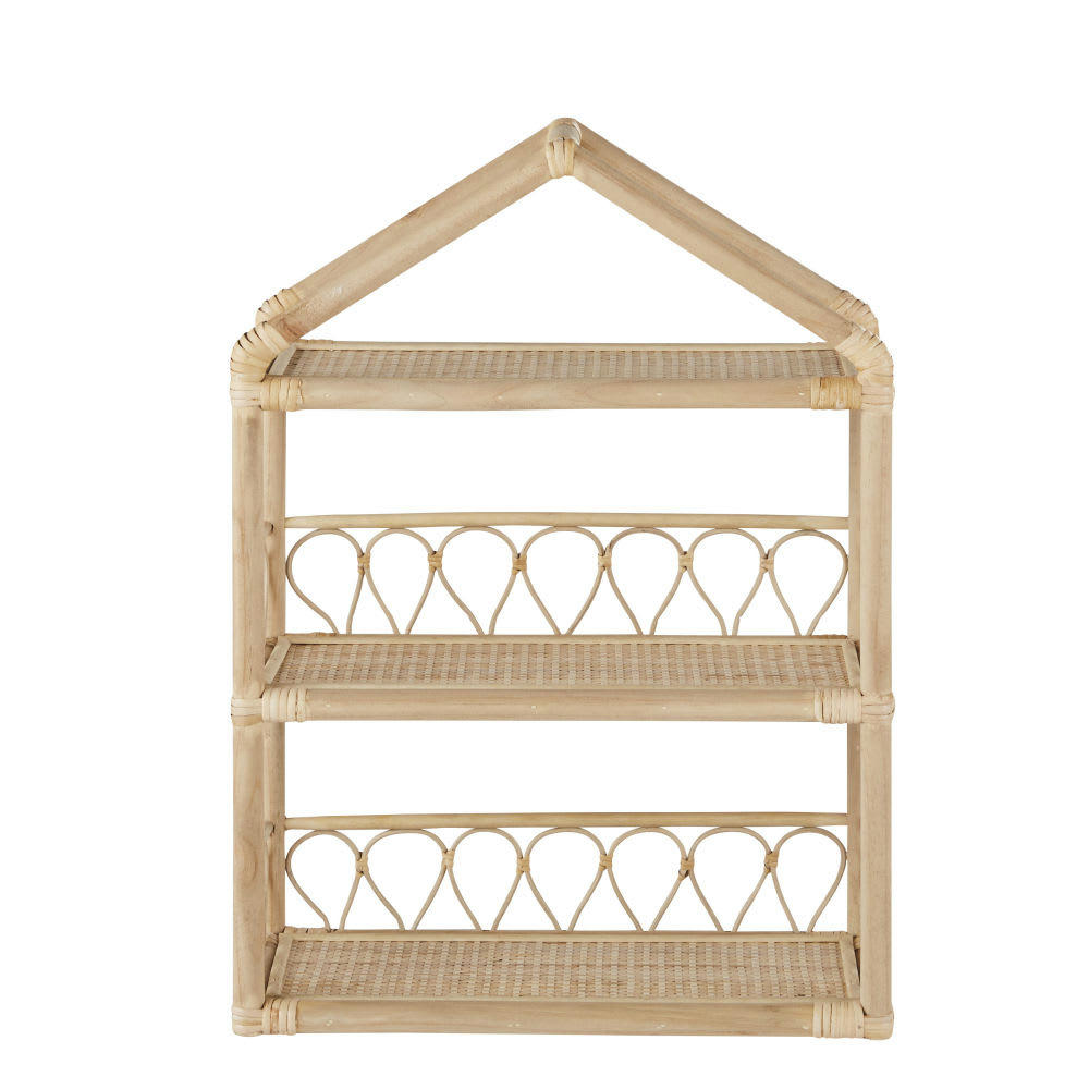 MADRID - Etagère murale maison cannage en rotin