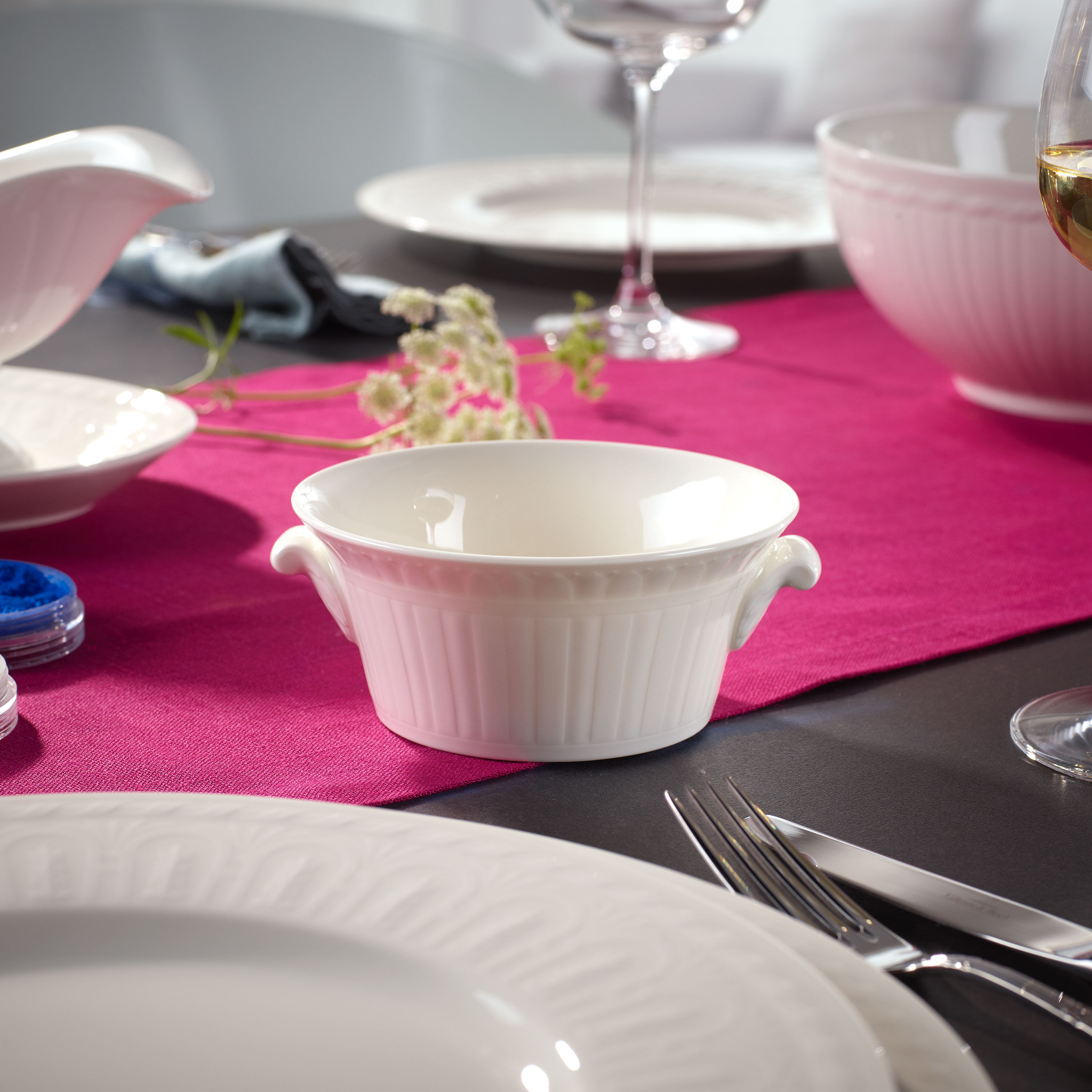 Cellini Soup cup - White, Premium Porcelain