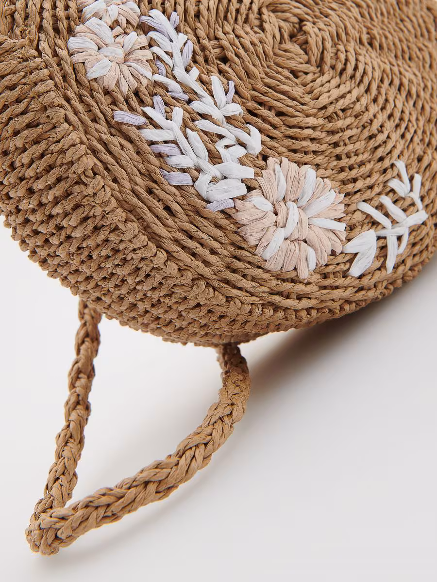 Round Woven Straw Bag