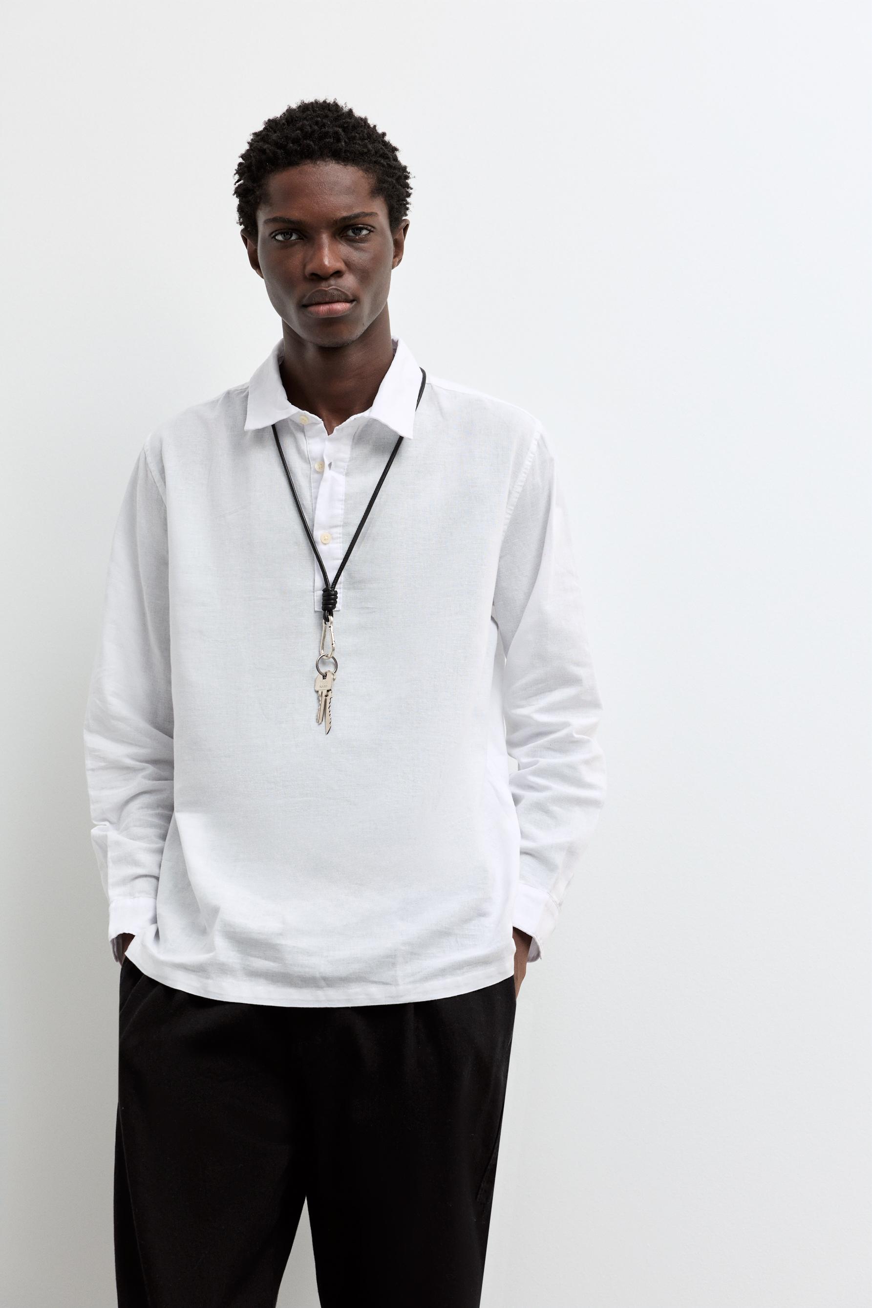 Camisa polo lino - algodón