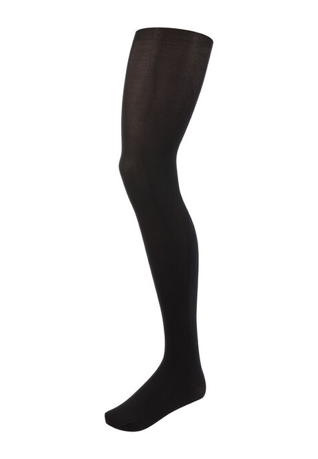 Womens 1pk Plain Black 120 Denier Opaque Tights