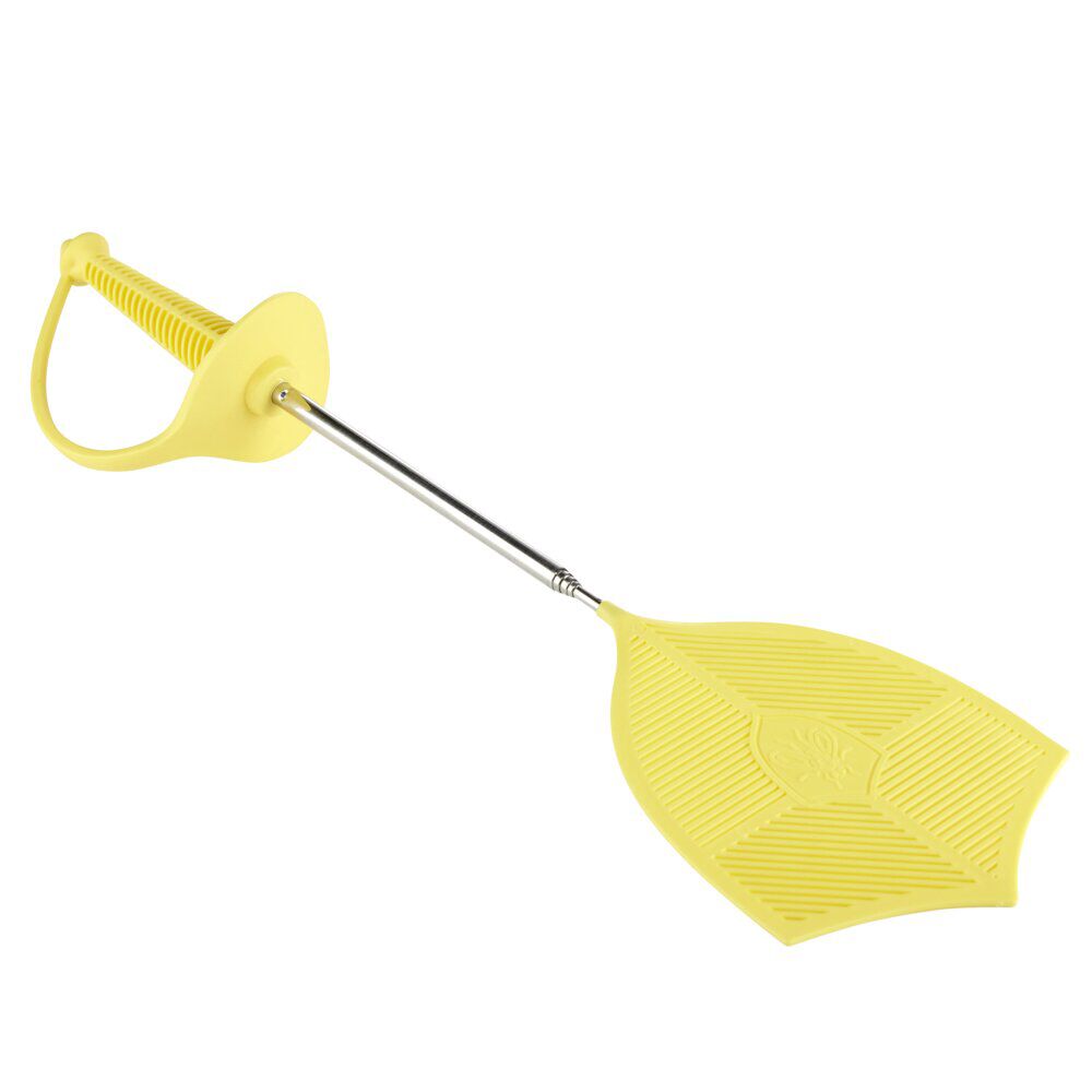 Tapette à mouches télescopique L89cm (2 modèles jaune ou vert)
