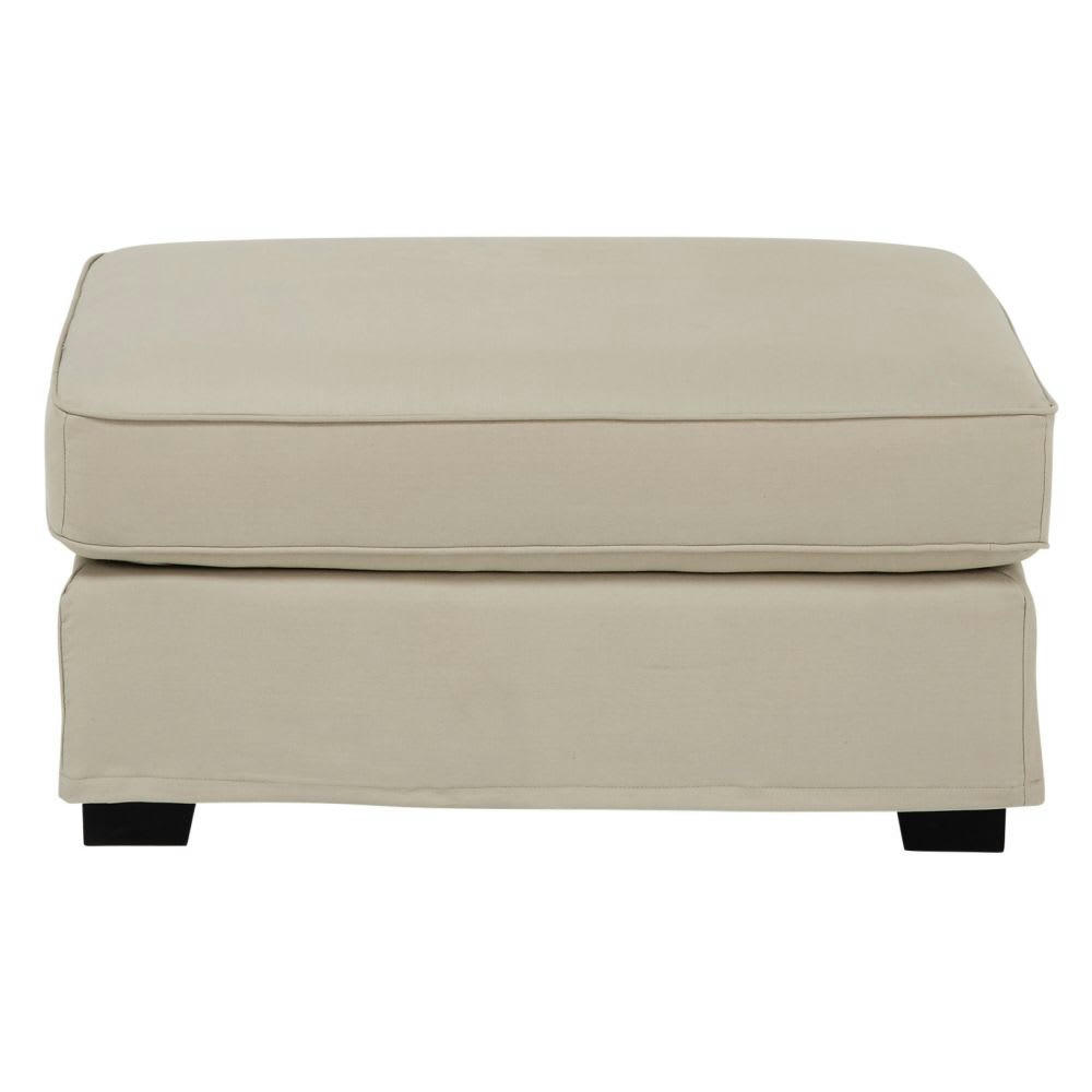 Milano - Pouf pour canapé modulable en toile mastic