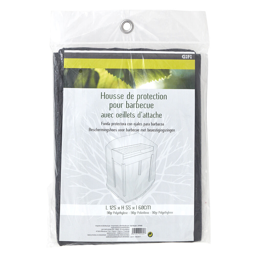 Housse de protection pour barbecue avec oeillets d'attaches