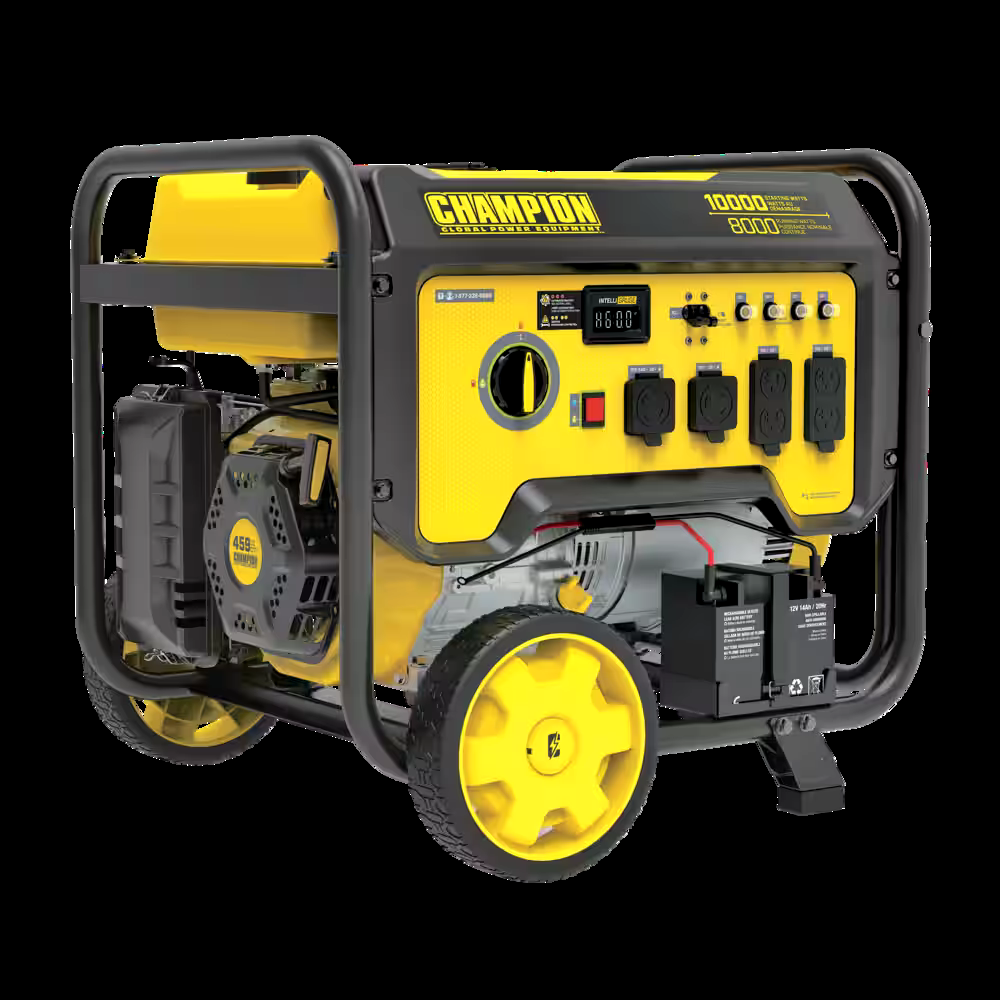 Champion Portable Generator with Electric Start & Volt Guard™ Prevention, 8000/10000 Watt