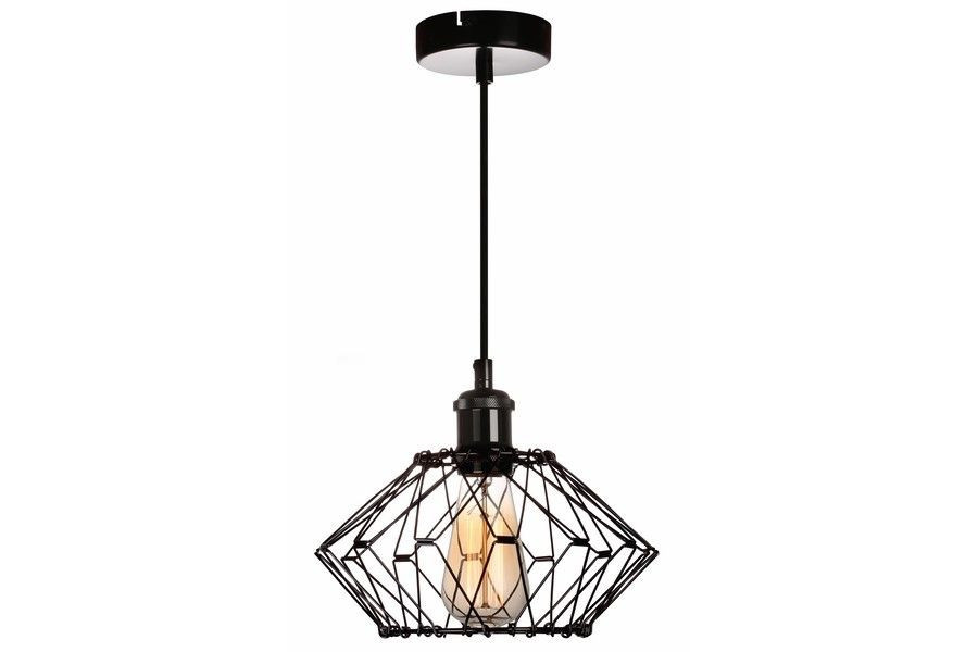 Lampa wisząca czarna Cameleon 1xE27x40W wym: 120x28x28 cm Reality