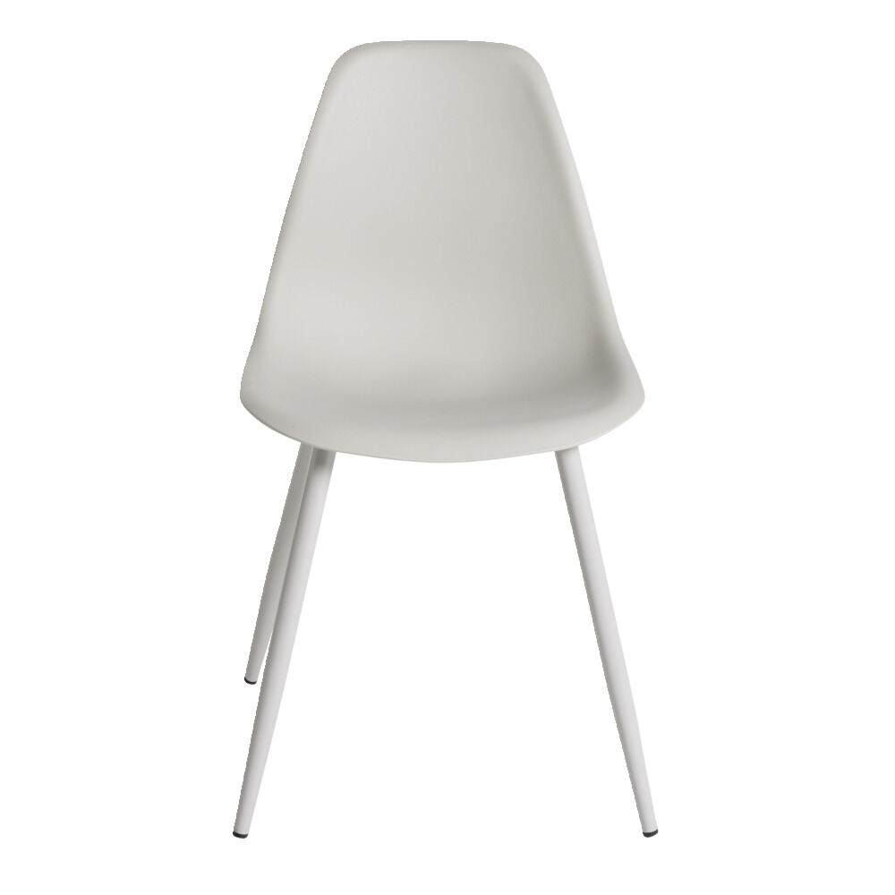 Chaise First métal et plastique gris clair 42,5x50xH78,5cm