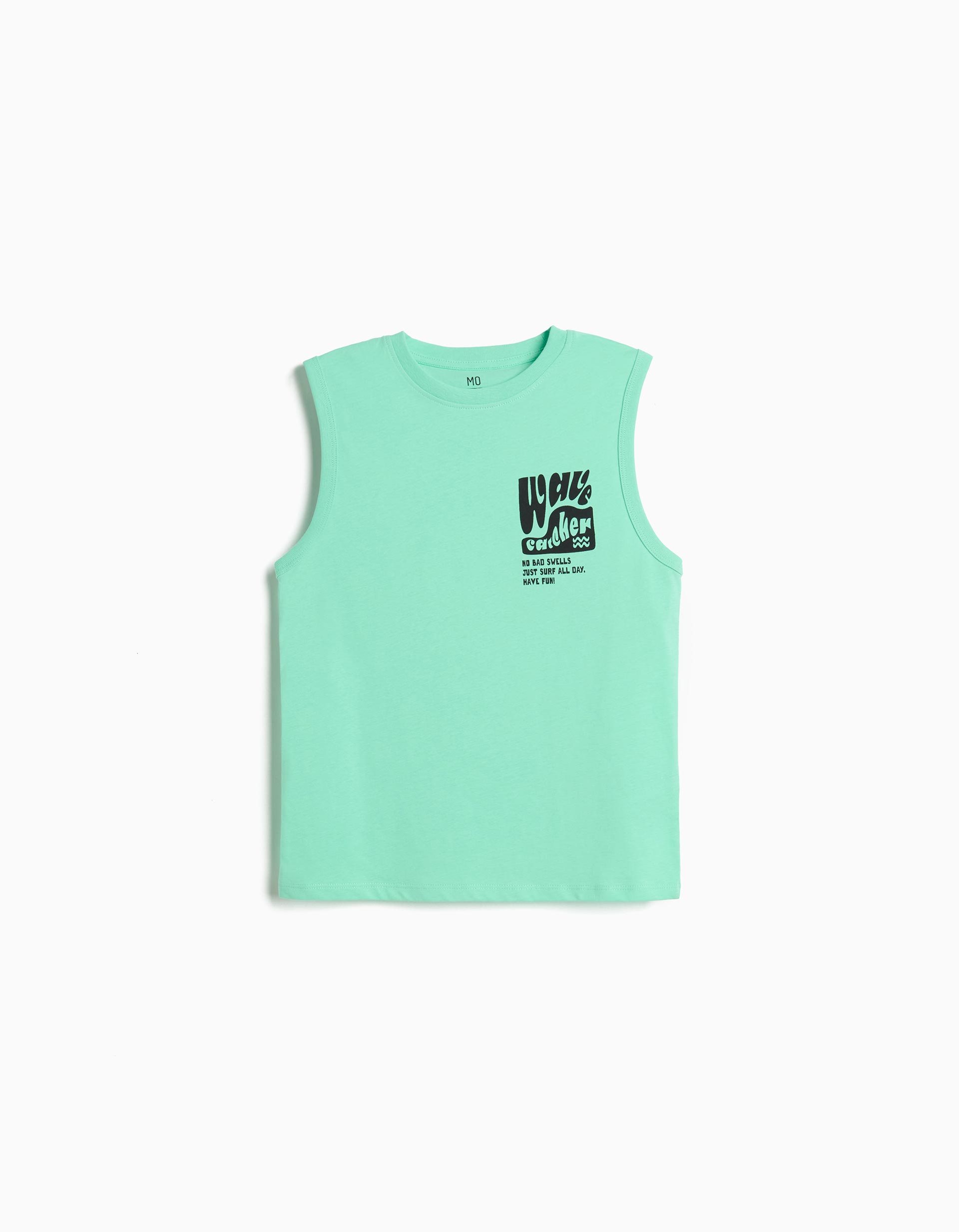 T-shirt Estampada, Menino, Verde Claro