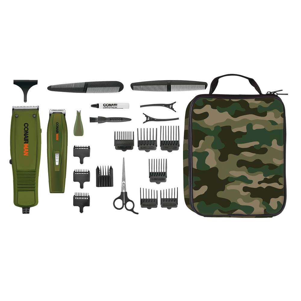 Conair HCT94C 3-in-1 Combo Hair Cutting Kit with Trimmer/Clippers, Guide Combs & Scissors, 22-pc