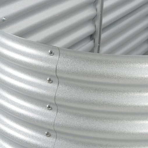 NNEVL Garden Raised Bed 240x80x81 cm Galvanised Steel Silver