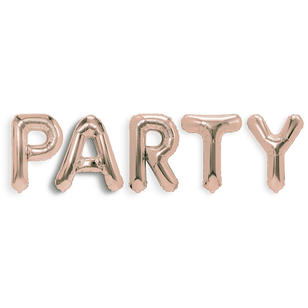 Ballon PARTY en aluminium rose