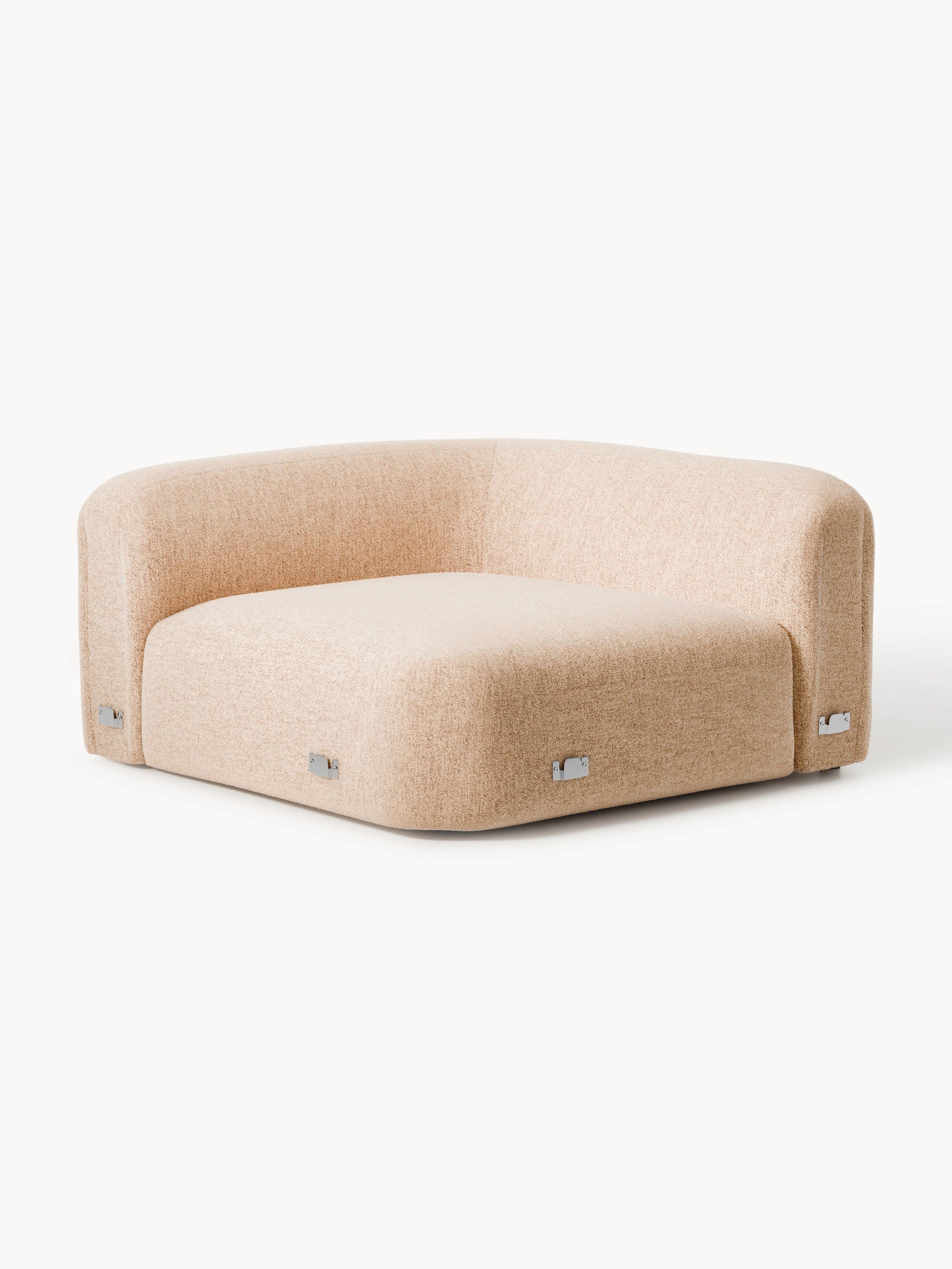 Abgerundetes Eckmodul Wolke aus Bouclé