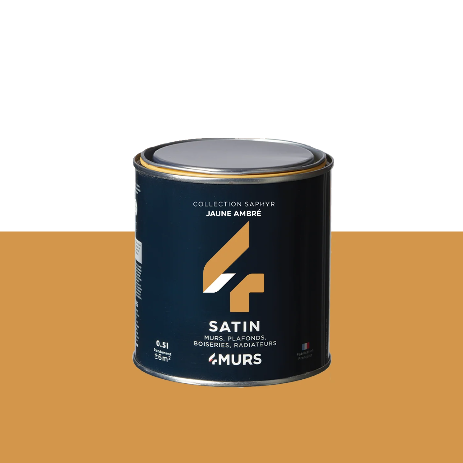 Saphyr Peinture Peinture jaune ambré Satiné 0,5 L