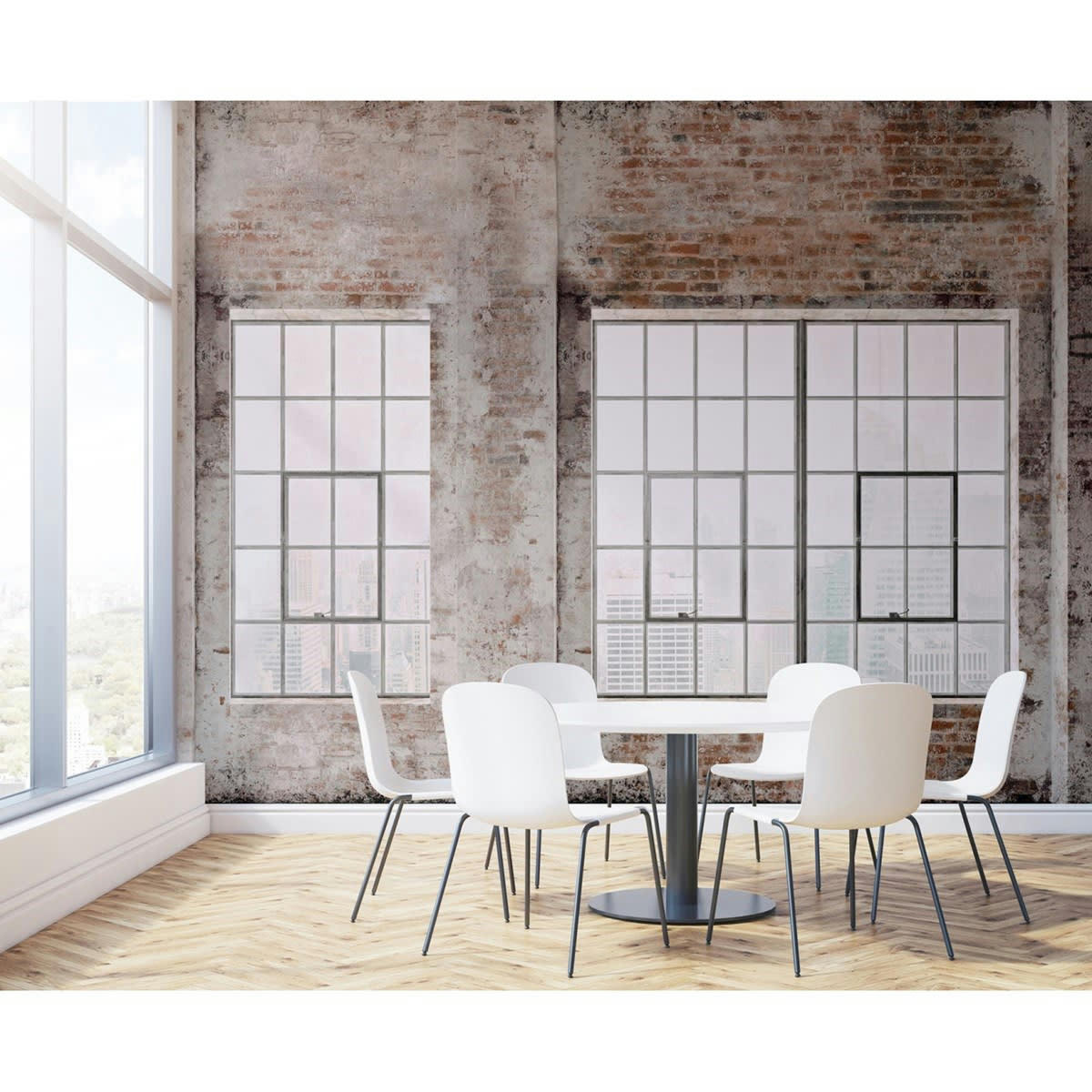 LOFT INDUS - Papier peint panoramique en papier multicolore 334x300