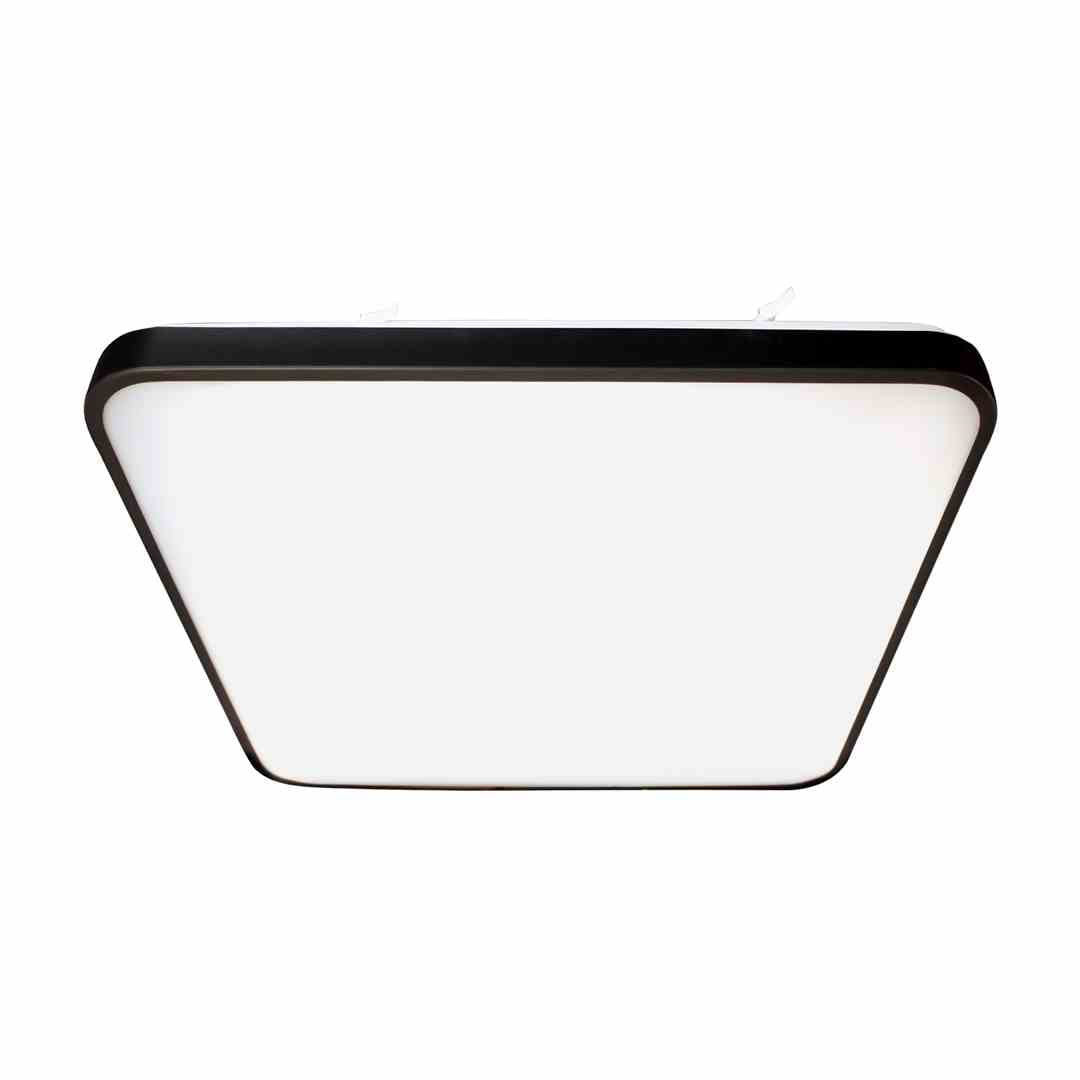 Plafon FABIOkwadratowy czarno-biały LED 1x23W 37cm lm IP20 Milagro