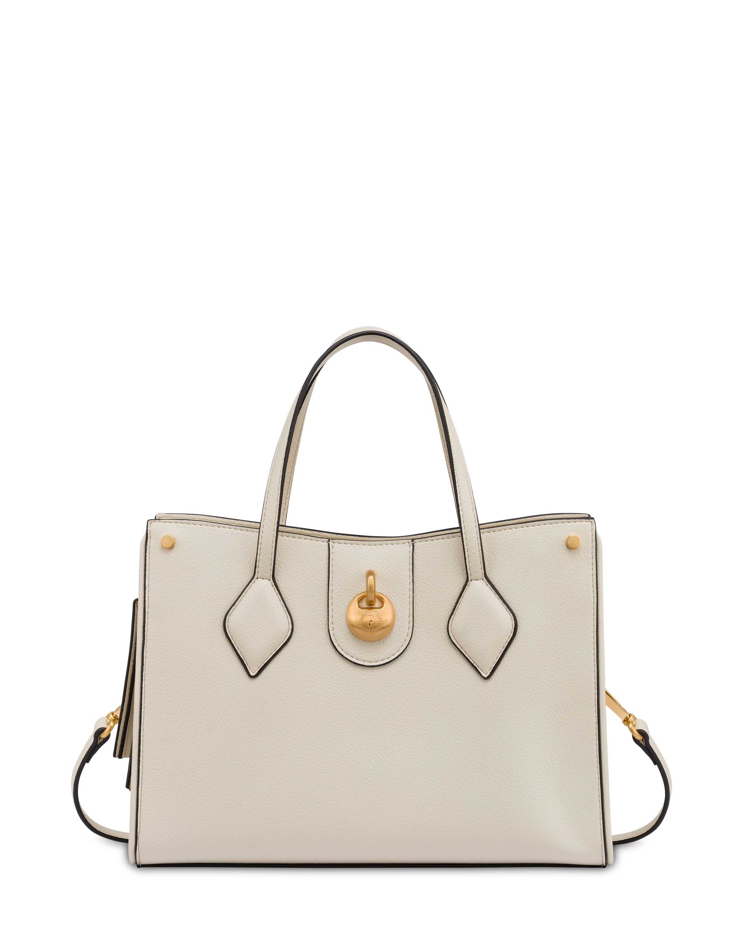 Borsa A Mano Drop In Mini Grained Pu Avorio