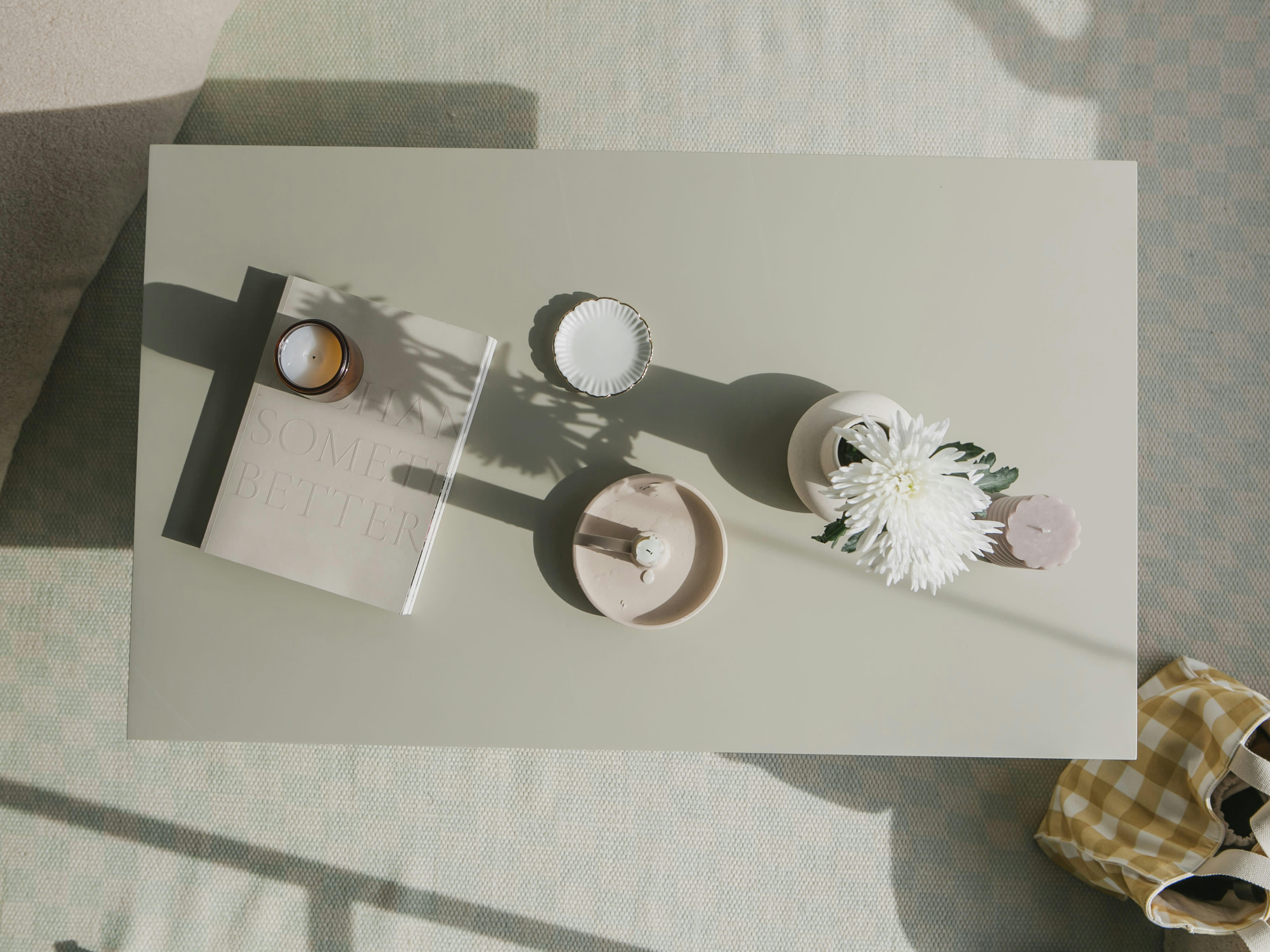 BLOCKIE-CHARLA - Table basse 100x50cm plateau résistant MDF 3cm, taupe 100x60cm