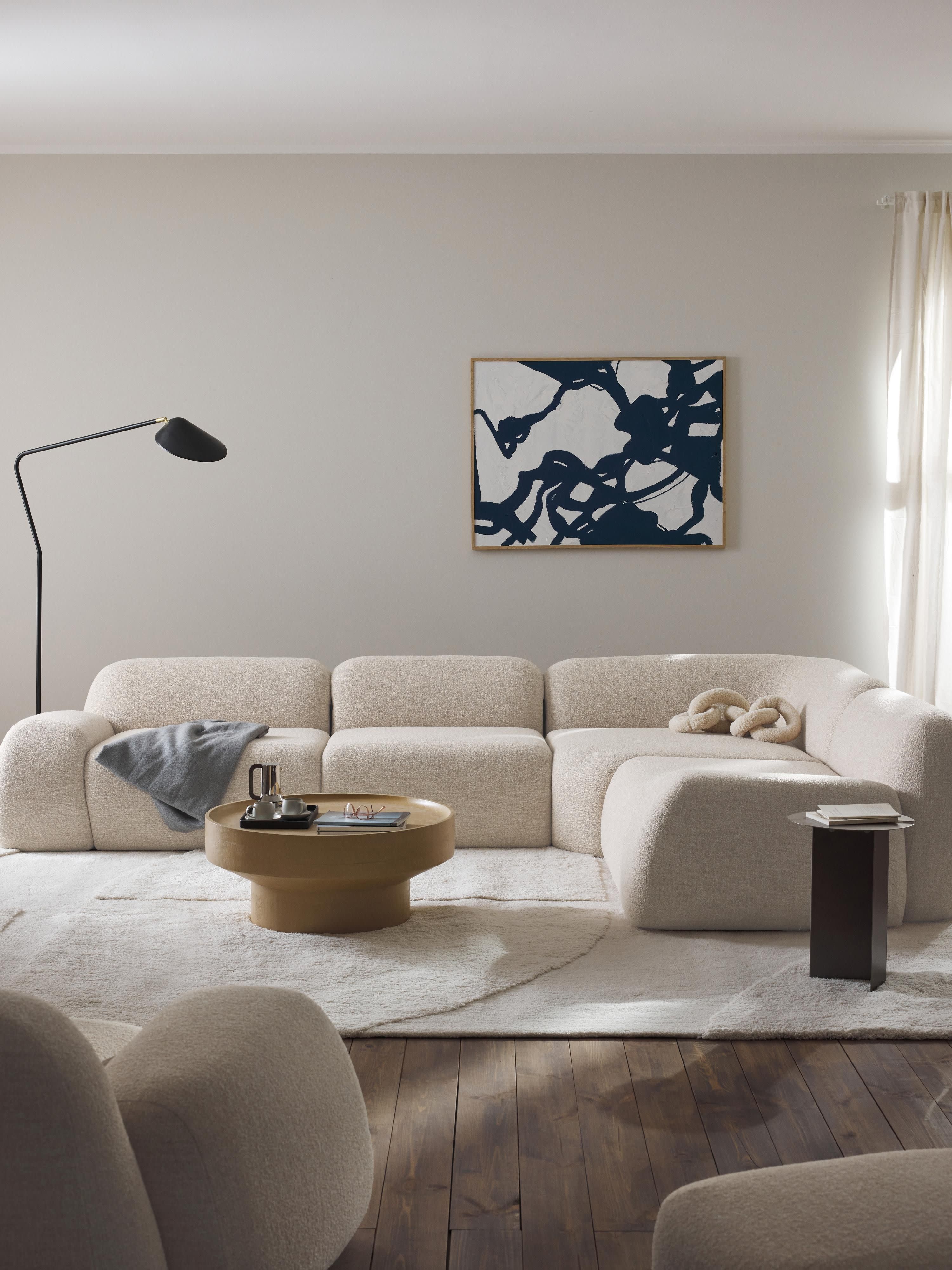 Modulares Bouclé-Ecksofa Wolke (4-Sitzer)
