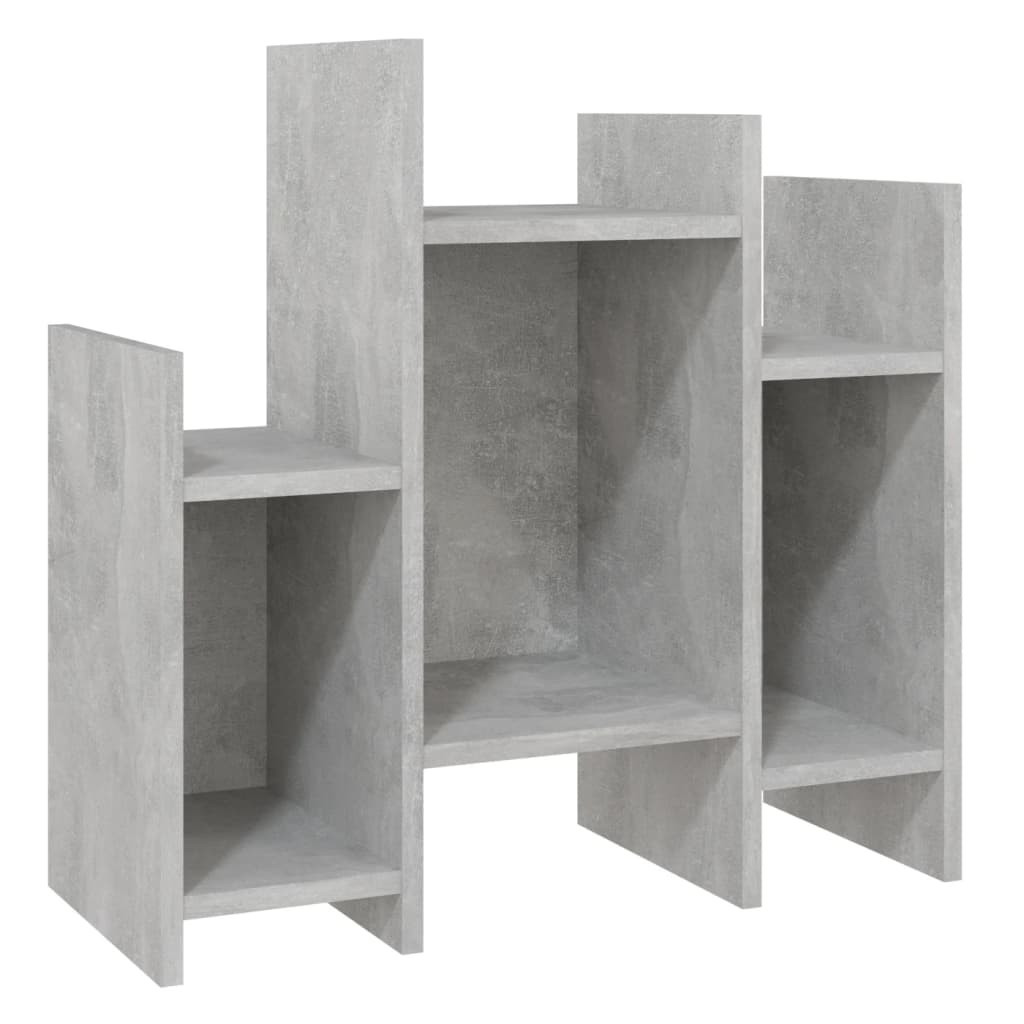 Szafka Szara Beton z Półkami 60x26x60 cm do Salonu Pokoju Sypialni