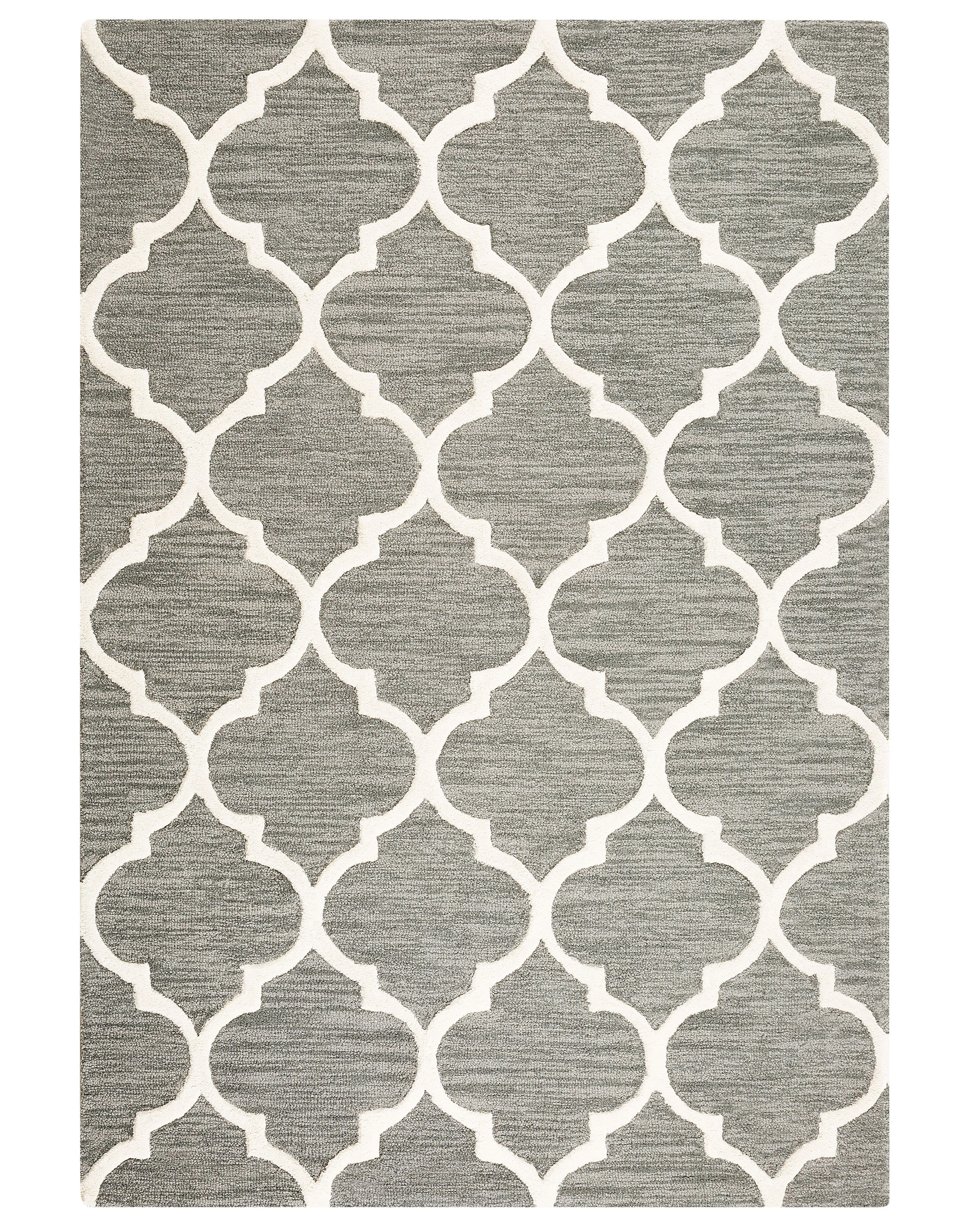 Rug YALOVA Grey 140 x 200 cm Wool