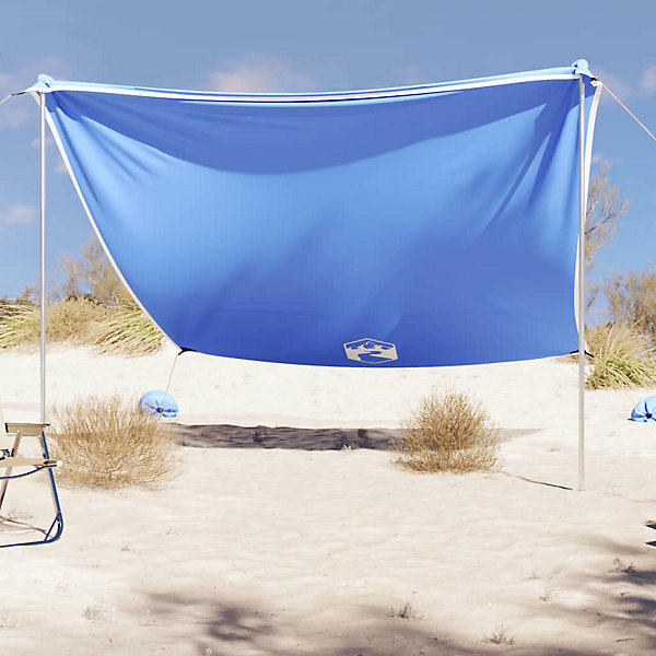 Auvent de plage avec ancres de sable bleu 304x300 cm vidaXL