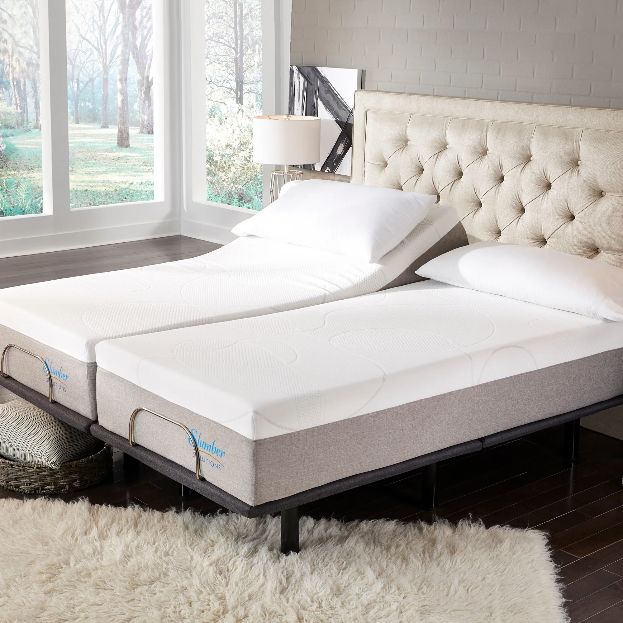 Slumber Solutions 12-inch Gel Mattress Adjustable Set