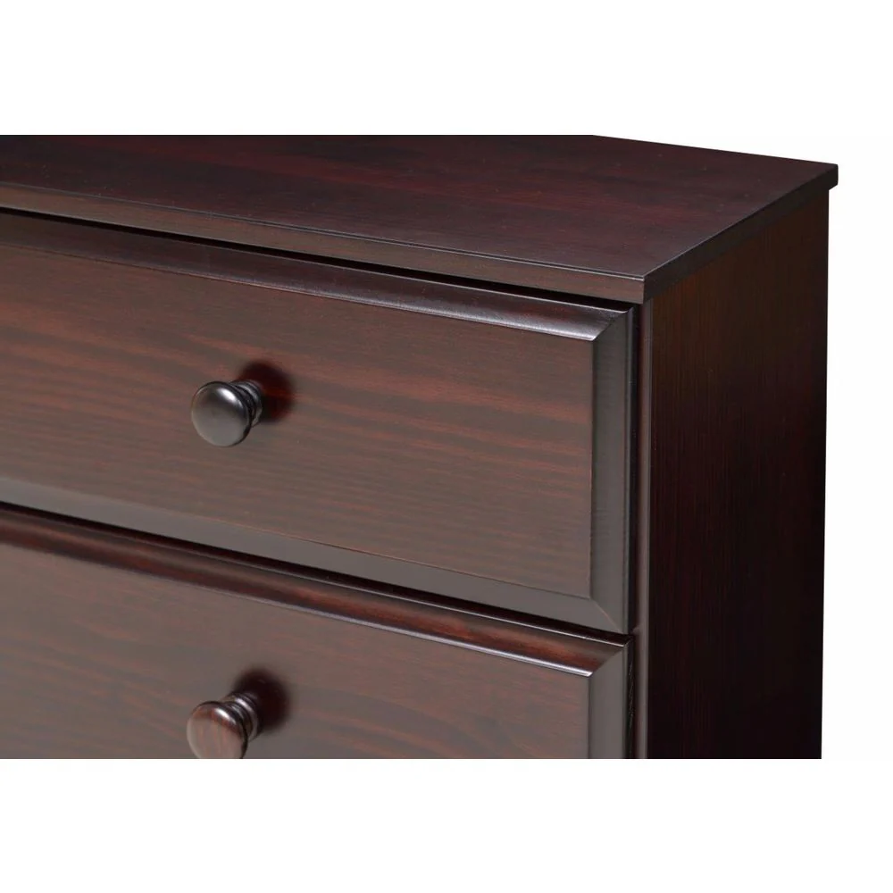 Camaflexi Narrow Cappuccino Wood Three Drawer Dresser