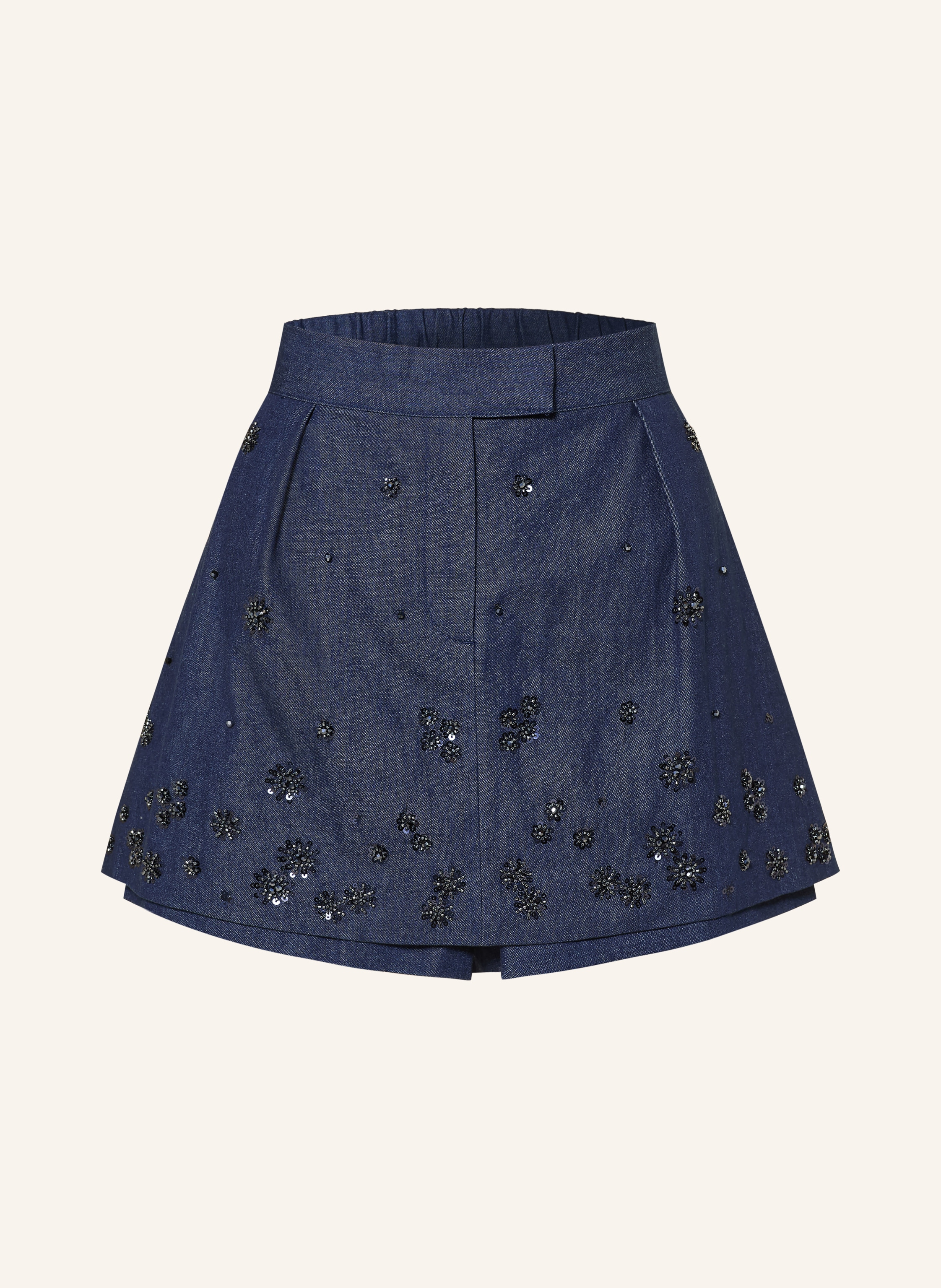 maje Jeansskort mit Pailletten